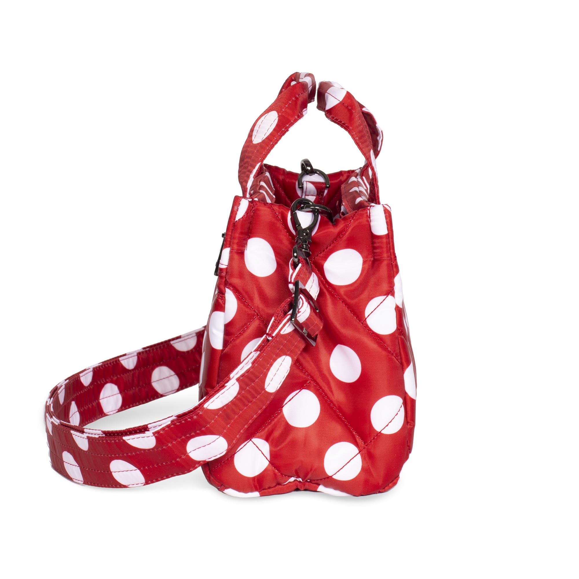 Jitterbug Crossbody Bag - CRIMSON LARGE DOT - Jitterbug_Crimson_Lg_Dot_03