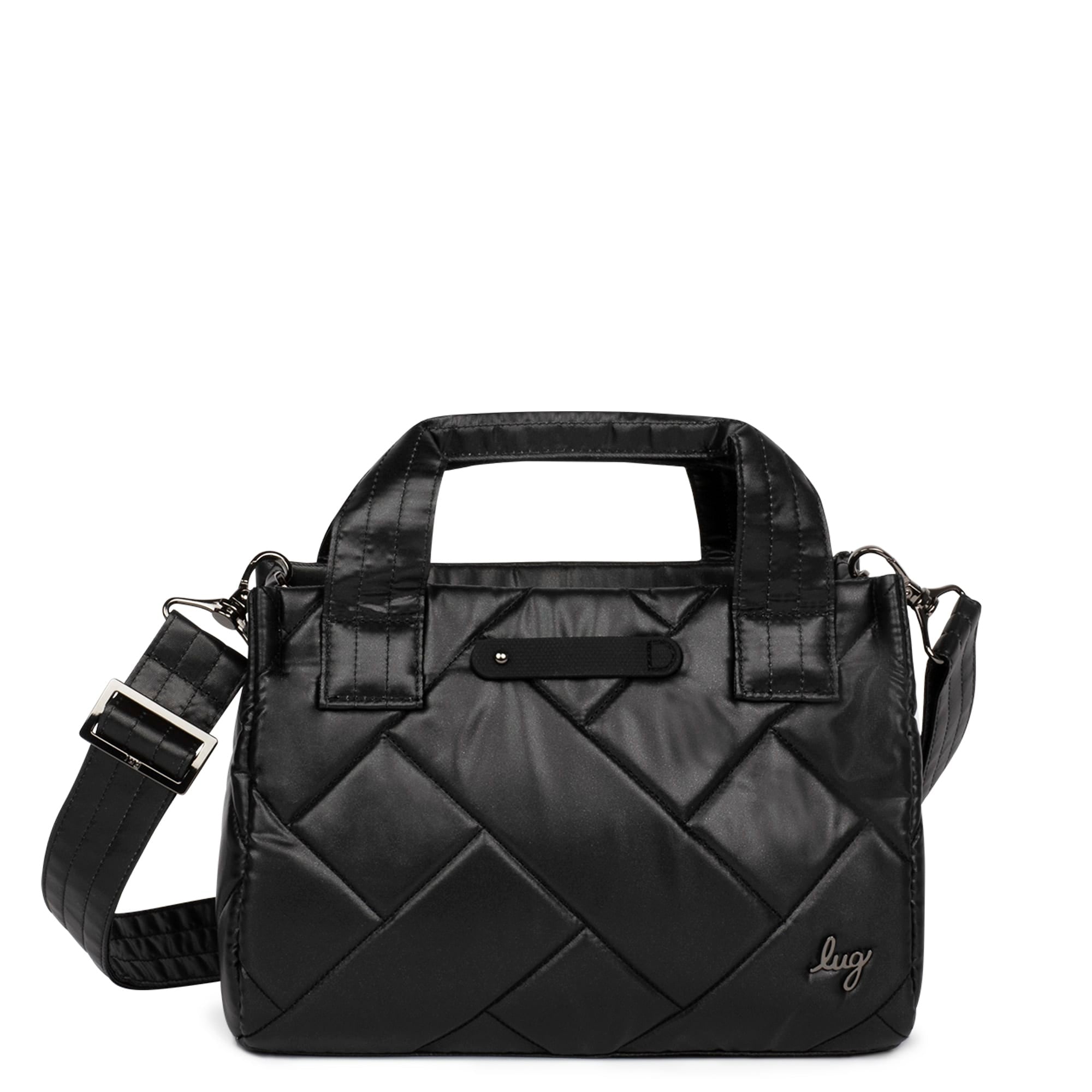 Jitterbug Crossbody Bag - CRIMSON LARGE DOT - Jitterbug_Metallic_Black_01