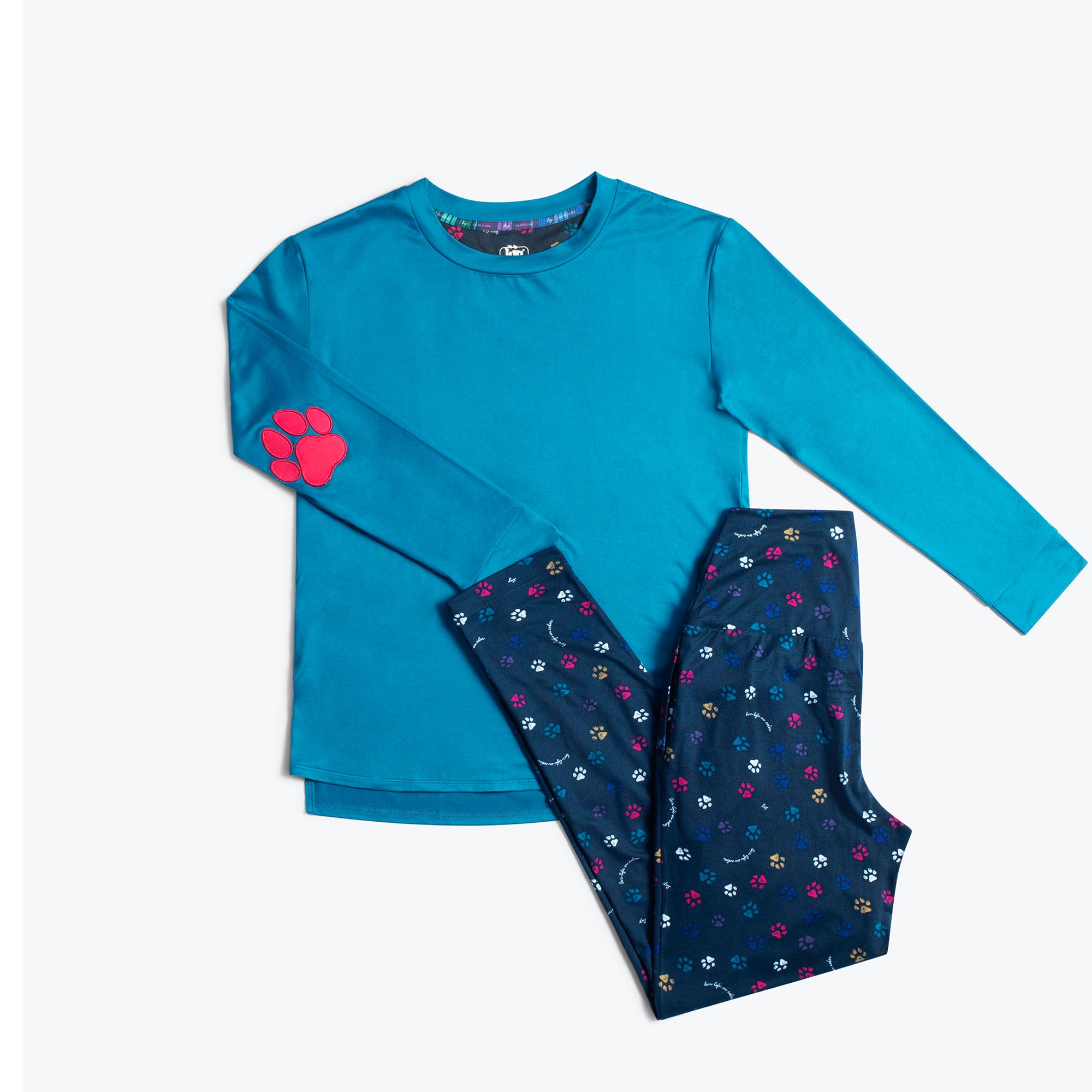 Jitterbug Long Sleeve Pajama Set - PAWS NAVY - Jitterbug_PawsNavy_Flatlay_32ac3c7d-3972-4d0b-a1a5-c88cc5a7d107