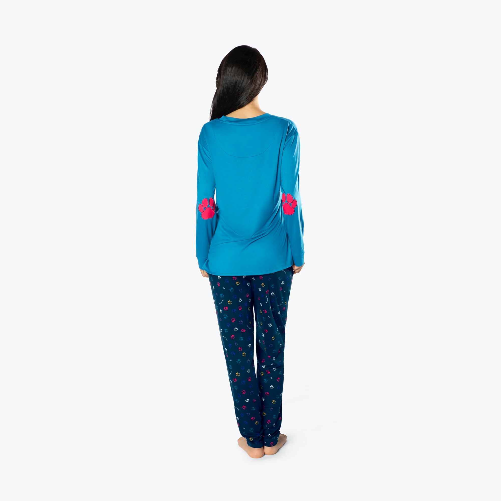 Jitterbug Long Sleeve Pajama Set - PAWS NAVY - Jitterbug_PawsNavy_S_02