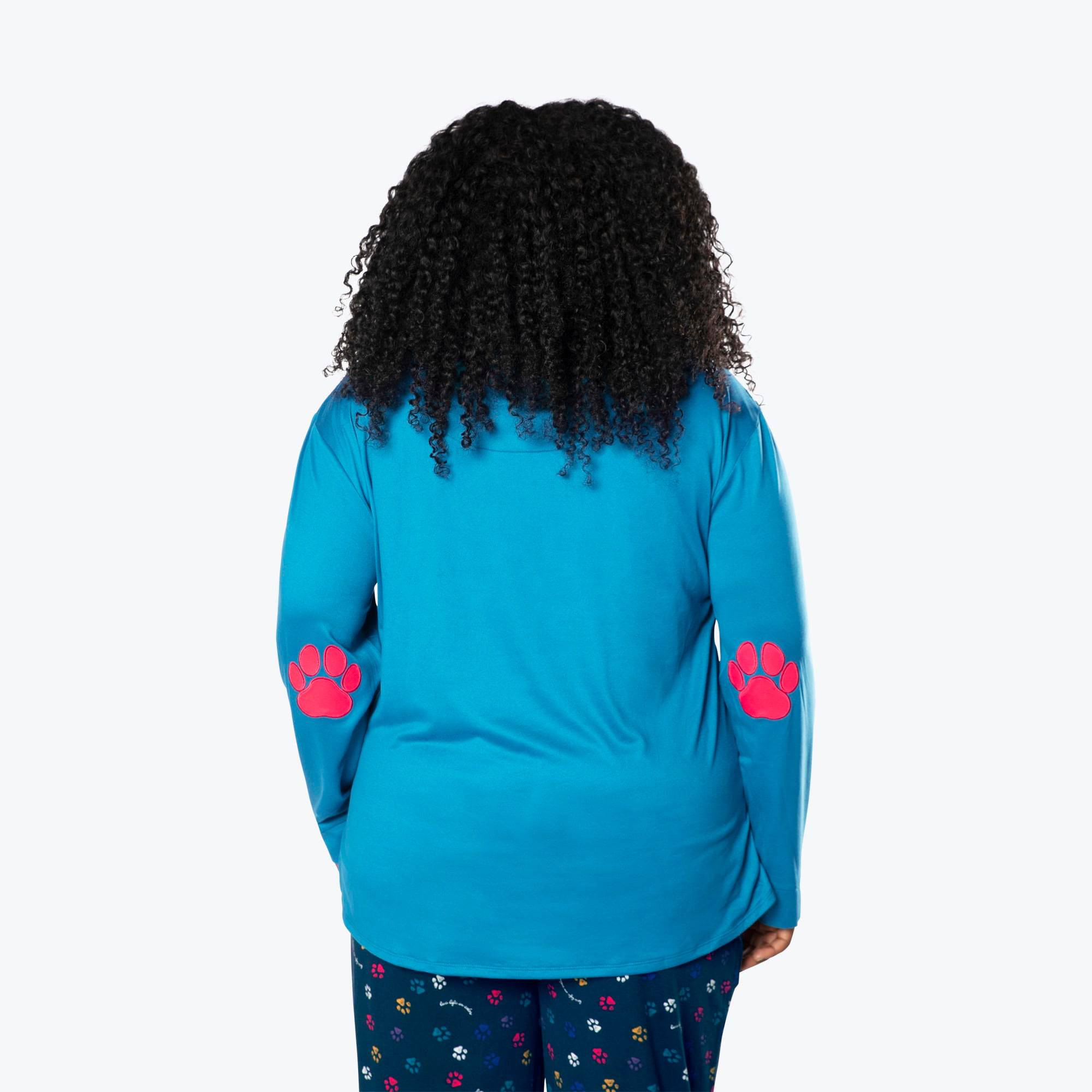 Jitterbug Long Sleeve Pajama Set - PAWS NAVY - Jitterbug_PawsNavy_XL_02