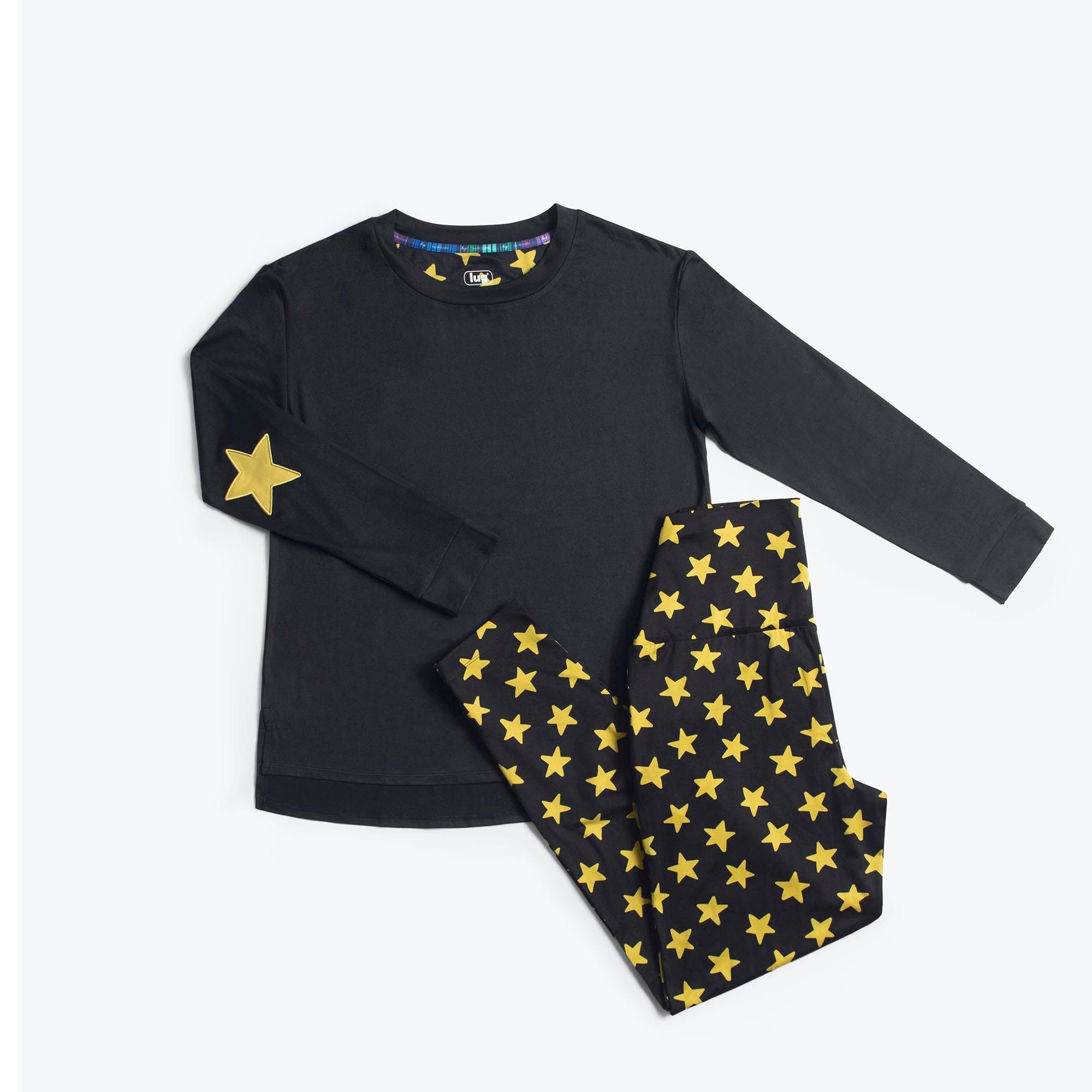 Jitterbug Long Sleeve Pajama Set - ROCKSTAR - Jitterbug_Rockstar_Flatlay