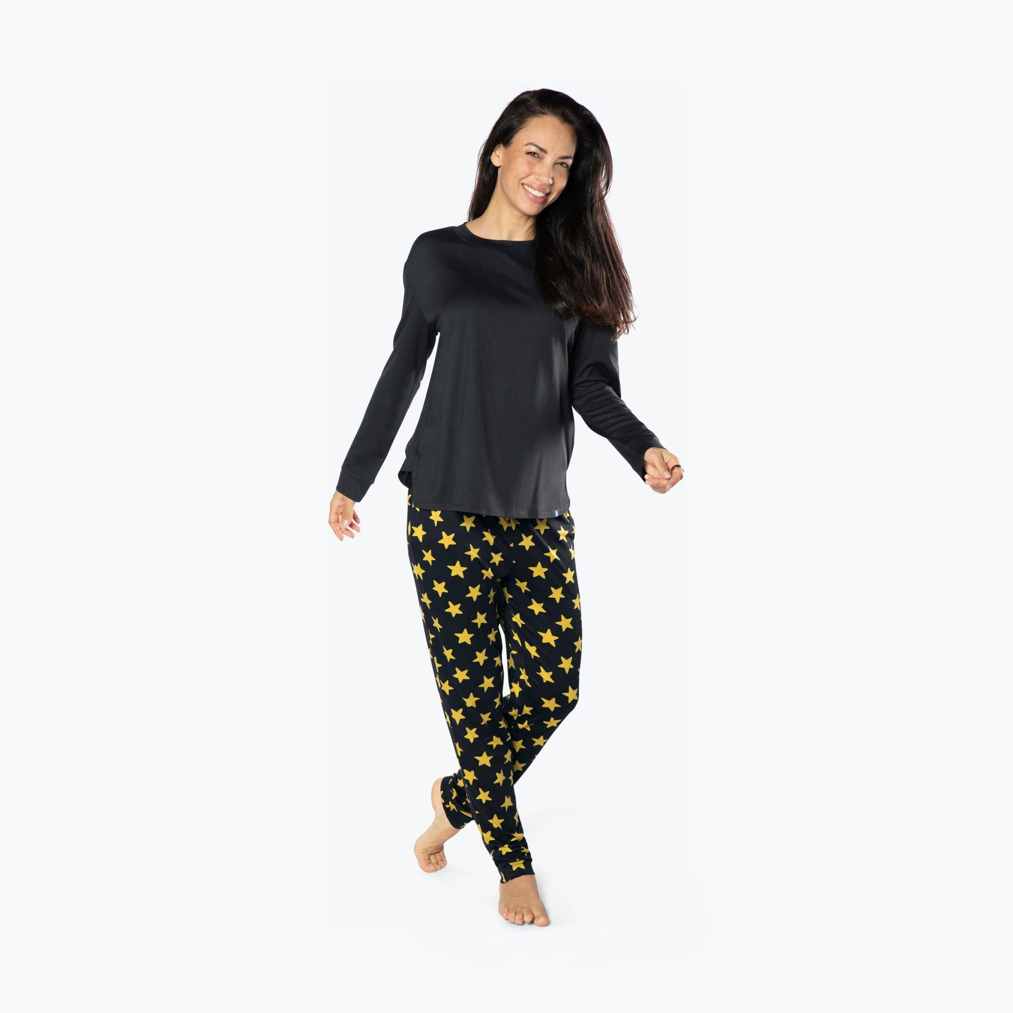 Jitterbug Long Sleeve Pajama Set - ROCKSTAR - Jitterbug_Rockstar_S_01a