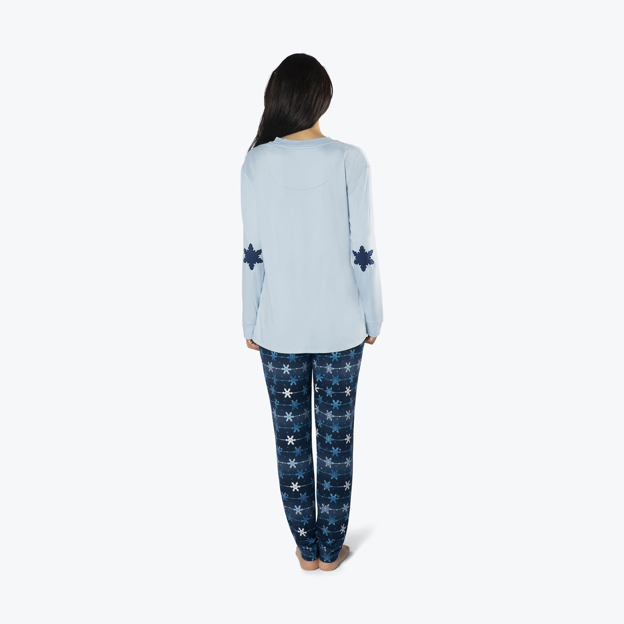 Jitterbug Long Sleeve Pajama Set - SNOWFLAKE NAVY - Jitterbug_SnowflakeNavy_S_02