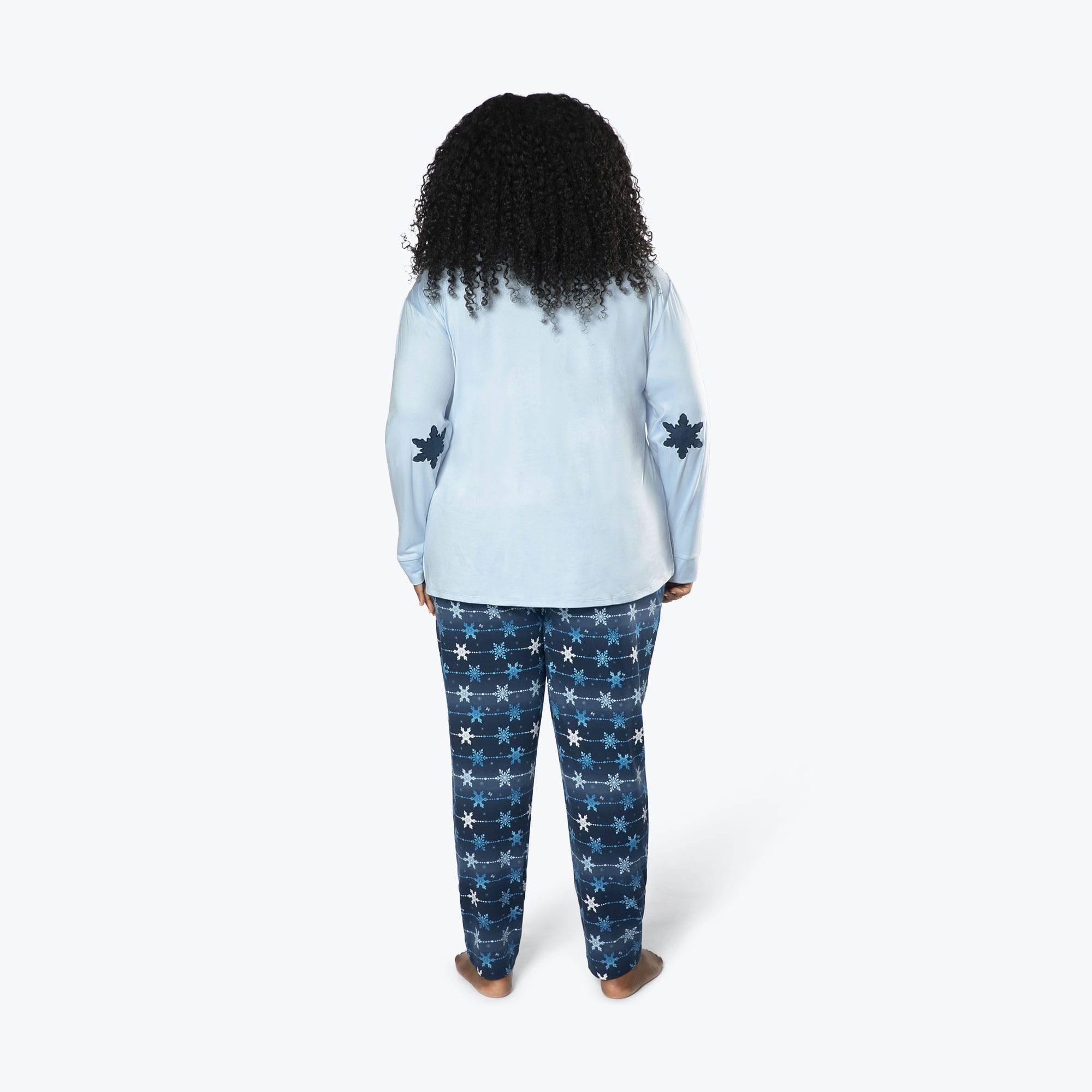 Jitterbug Long Sleeve Pajama Set - SNOWFLAKE NAVY - Jitterbug_SnowflakeNavy_XL_02tif
