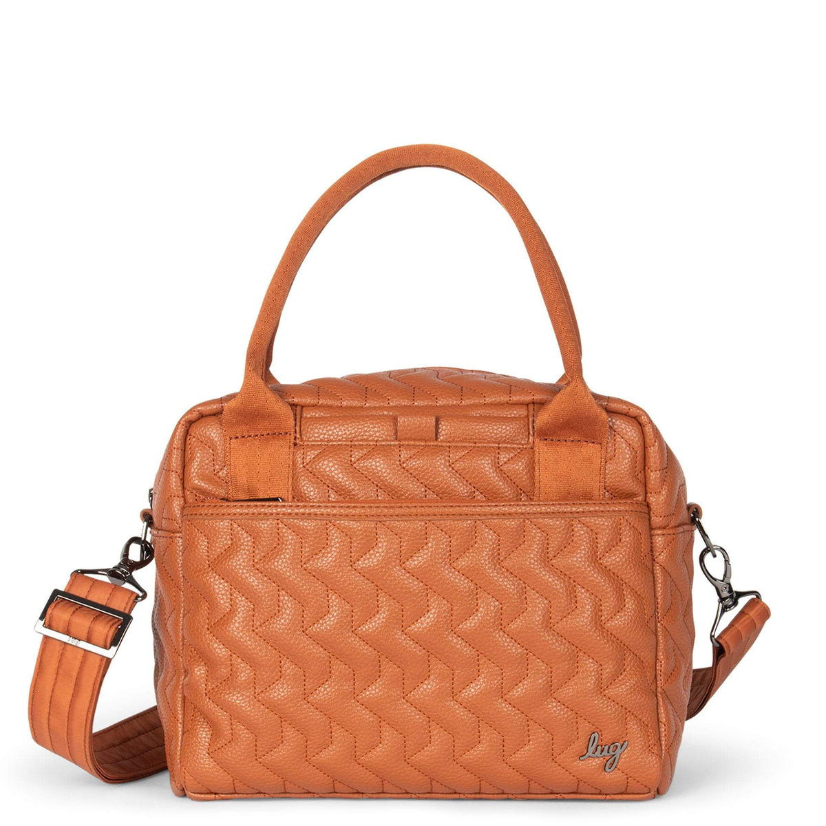 lug, Bags, Lug Pacer Handbag Vegan Faux Leather Copper Brown Classic Vl  Bag
