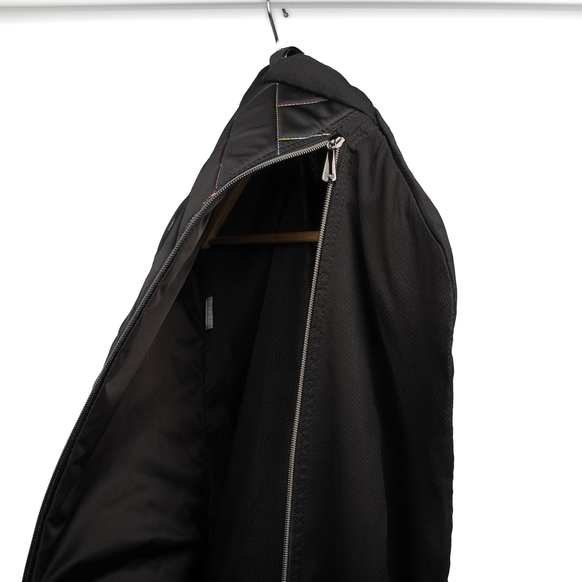 Jockey Hanging Garment Bag - BLACK ICEPOP STITCH - Jockey_BlackWithRainbow_05