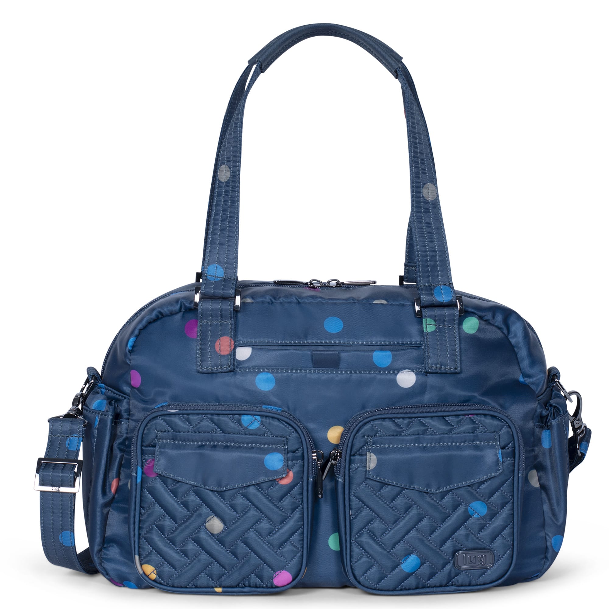 Jumper Carry-All Tote - MULTI DOTS NAVY - JumperTote_MultiDotNavy_01