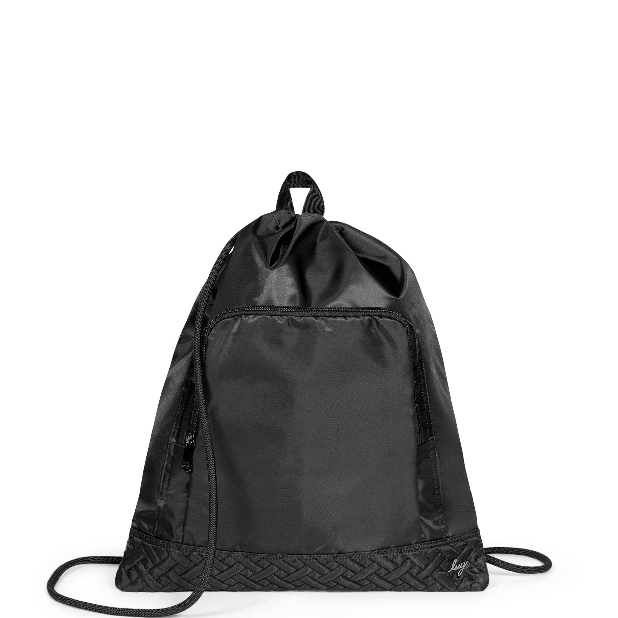 Jumping Jack Drawstring Backpack - MIDNIGHT BLACK - JumpingJack_Black_01