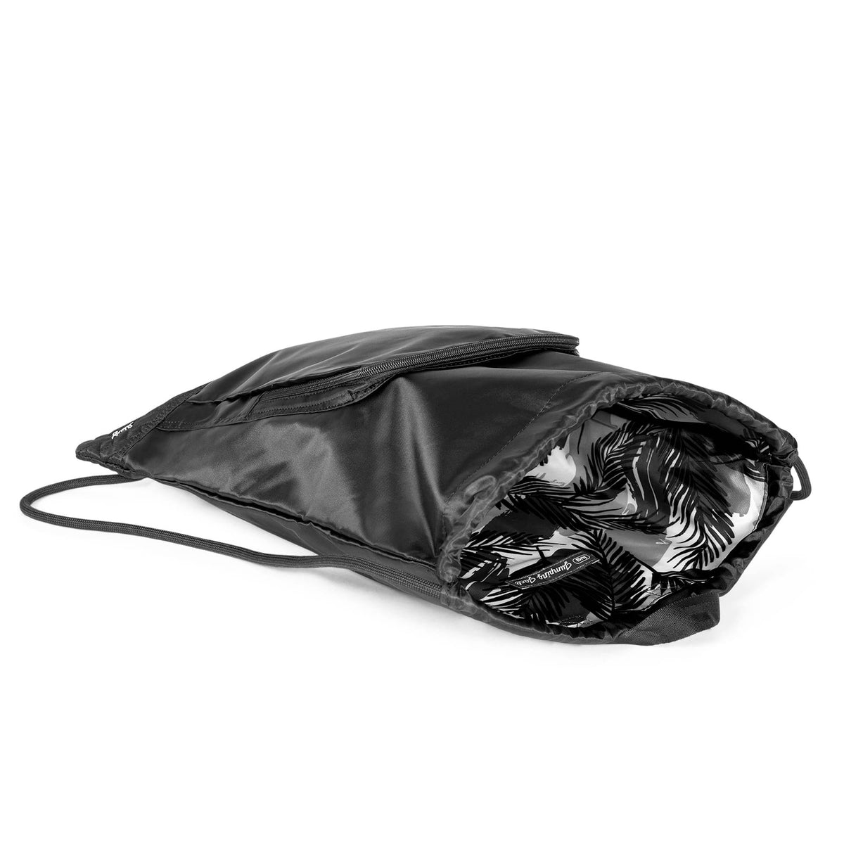 Jumping Jack Drawstring Backpack - MIDNIGHT BLACK - JumpingJack_Black_05