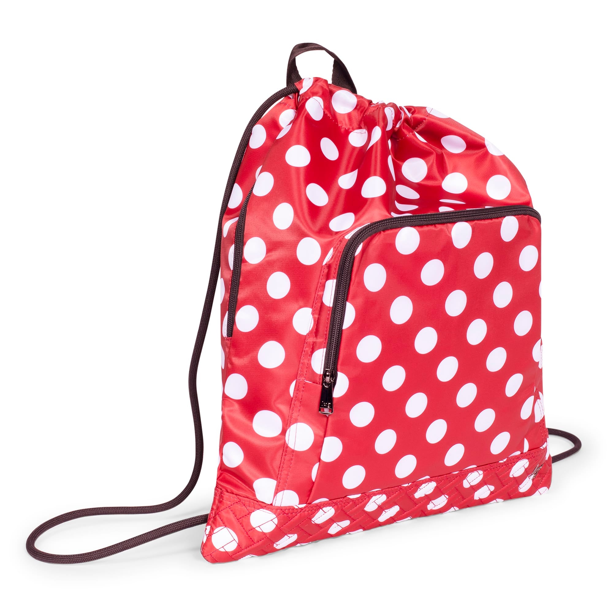 Jumping Jack Drawstring Backpack - CRIMSON LARGE DOT - JumpingJack_CrimsonLgDot_02