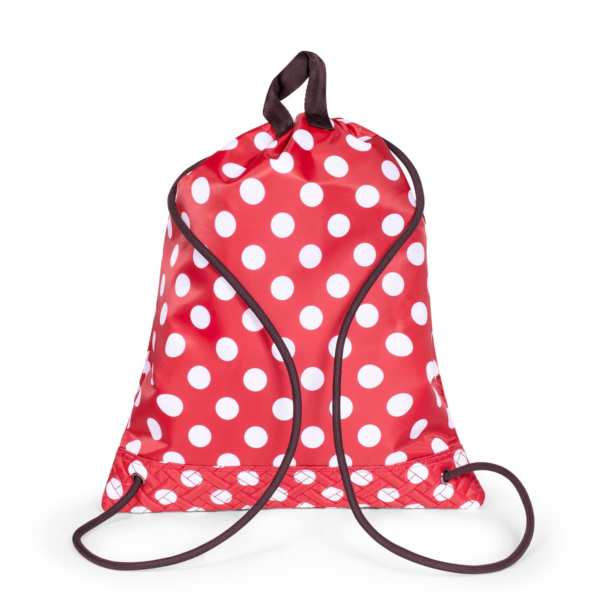 Jumping Jack Drawstring Backpack - CRIMSON LARGE DOT - JumpingJack_CrimsonLgDot_04