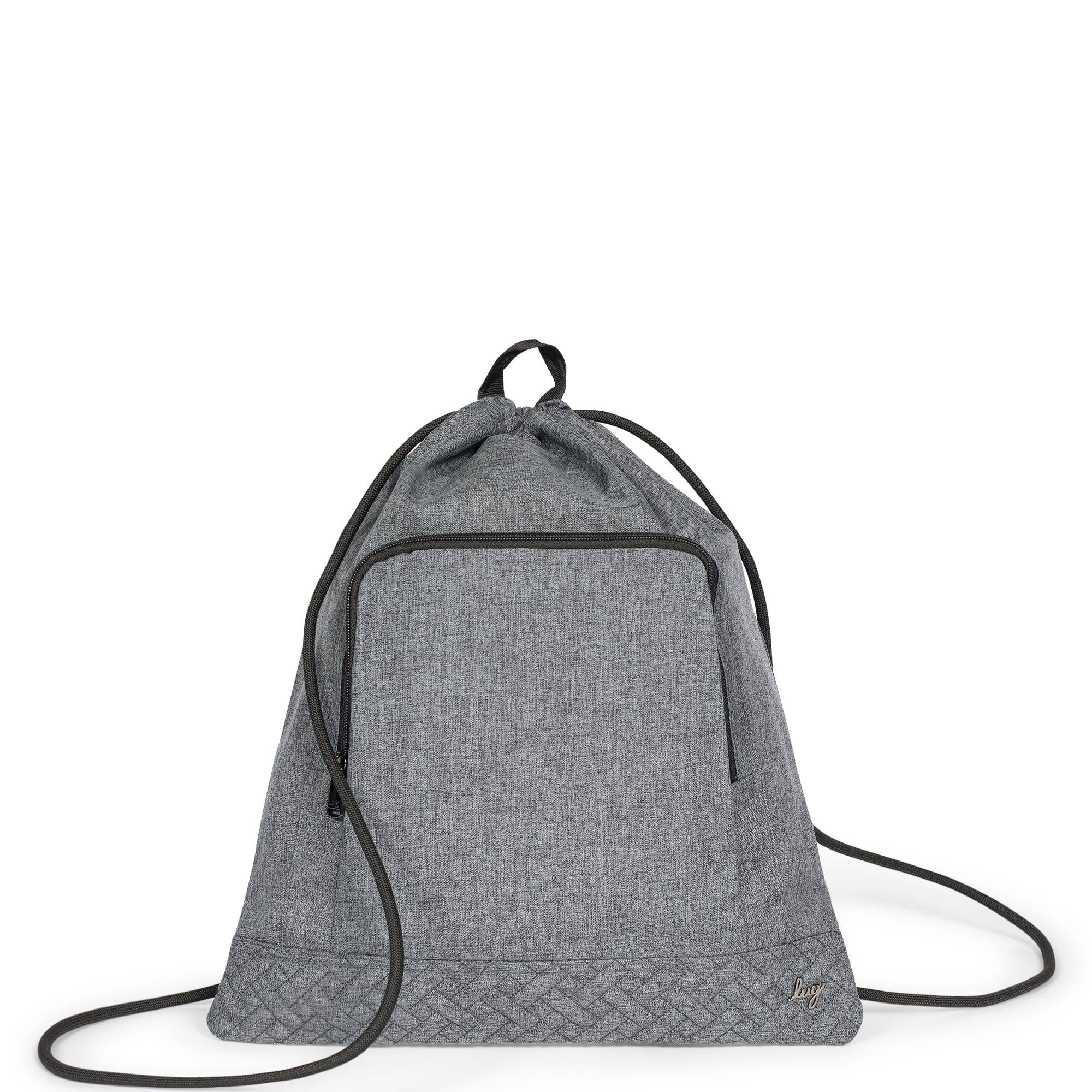 Jumping Jack Drawstring Backpack - HEATHER GREY - JumpingJack_HeatherGrey_01