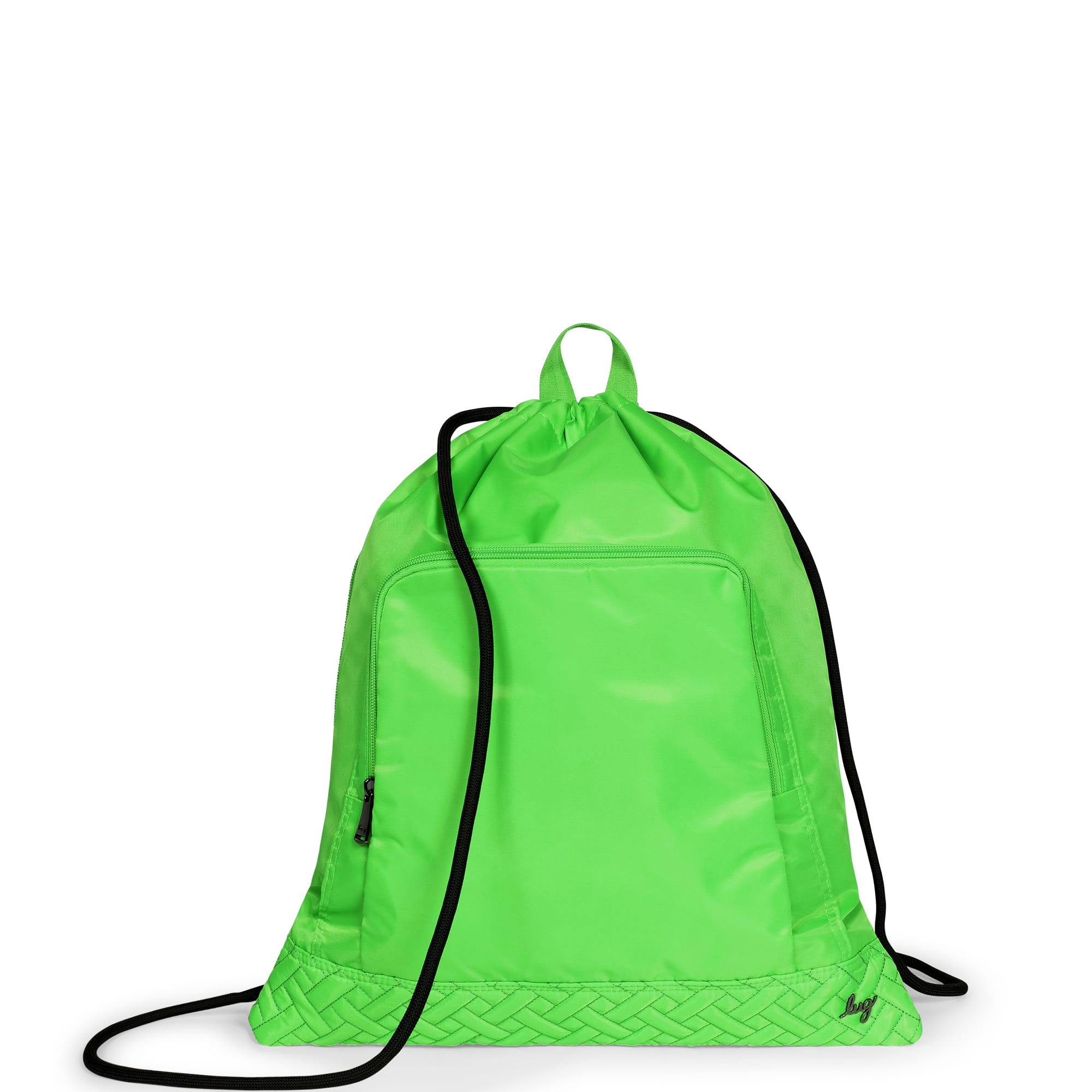 Jumping Jack Drawstring Backpack - LIME GREEN - JumpingJack_LimeGreen_01