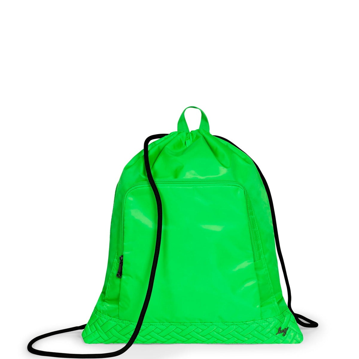 Jumping Jack Drawstring Backpack - LIME GREEN - JumpingJack_LimeGreen_01