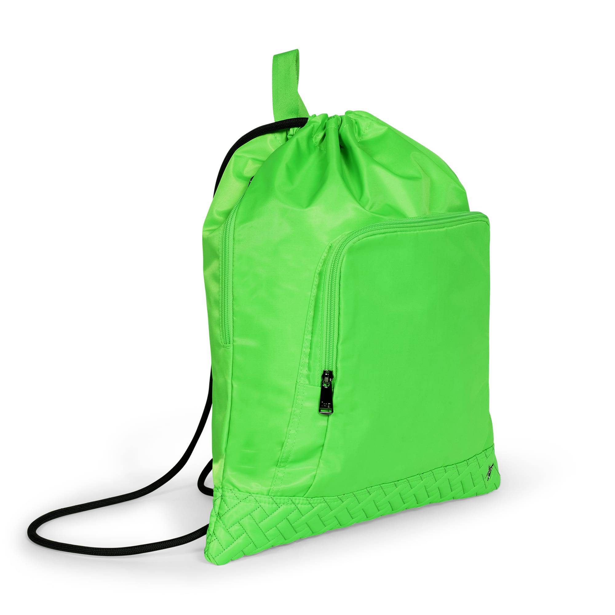 Jumping Jack Drawstring Backpack - LIME GREEN - JumpingJack_LimeGreen_02