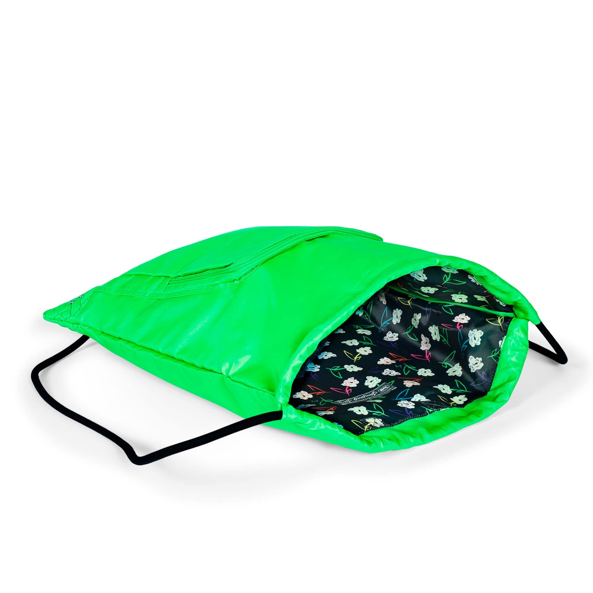 Jumping Jack Drawstring Backpack - LIME GREEN - JumpingJack_LimeGreen_05