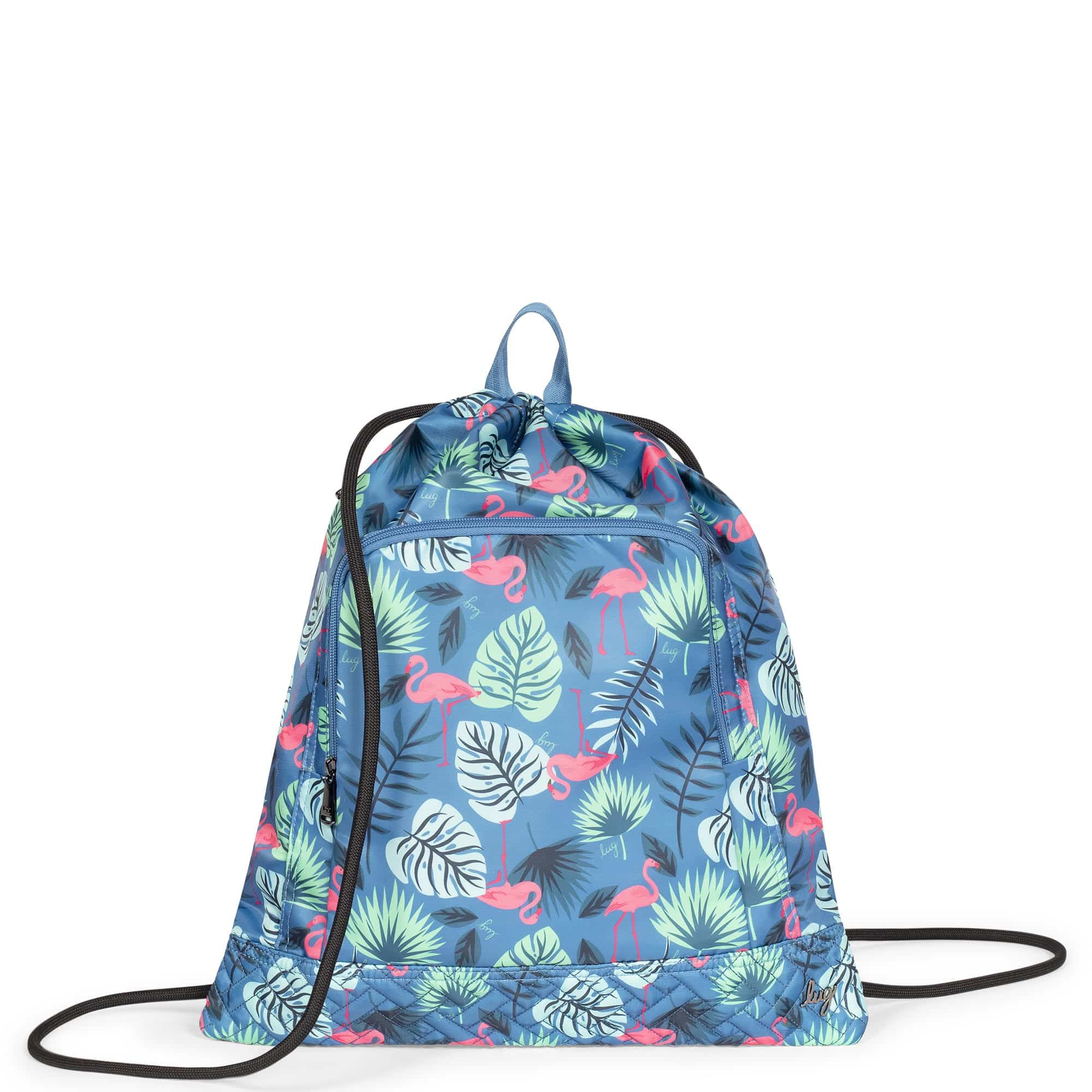 Jumping Jack Drawstring Backpack - FLAMINGO BLUE - Jumpingjack_FlamingoBlue_01