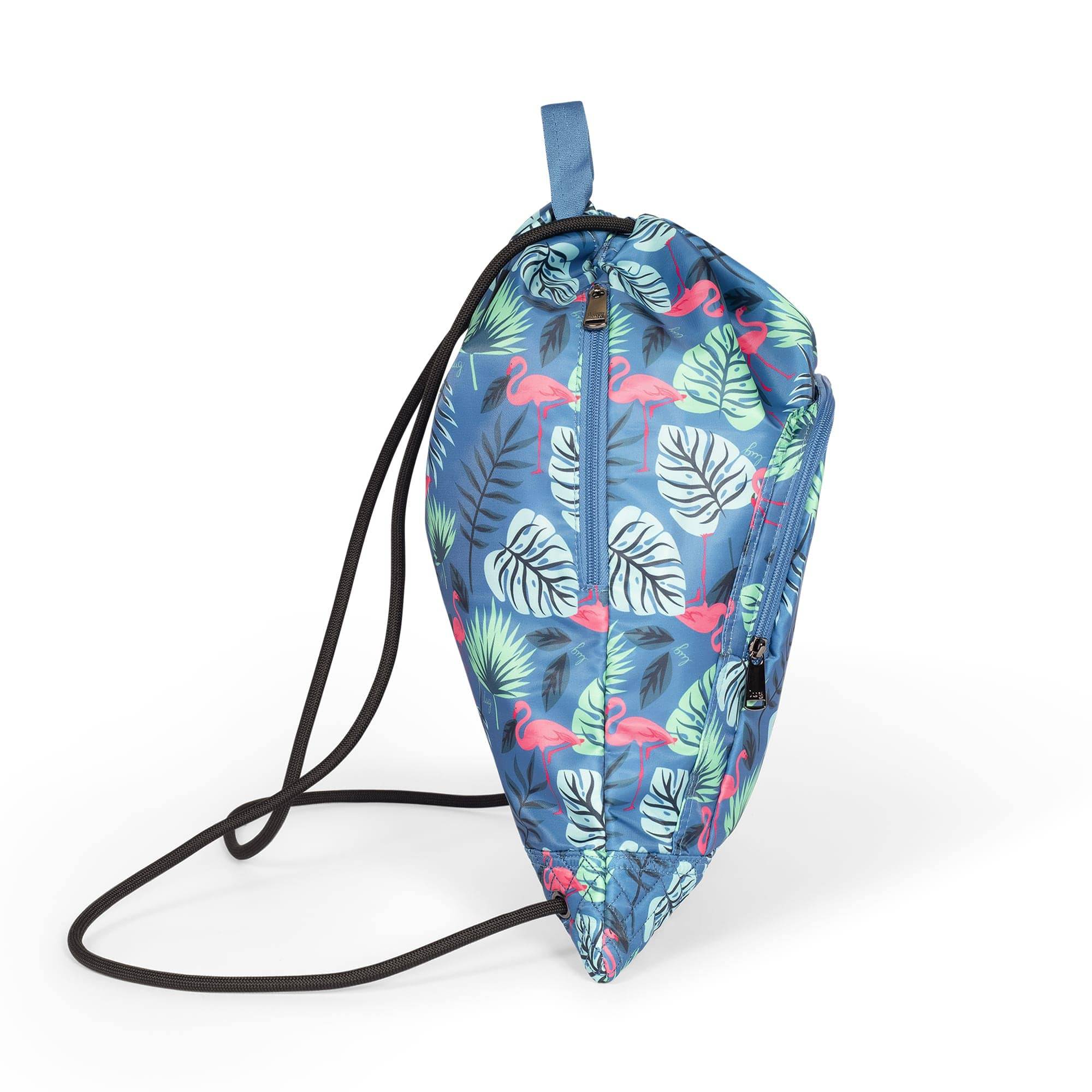 Jumping Jack Drawstring Backpack - FLAMINGO BLUE - Jumpingjack_FlamingoBlue_03