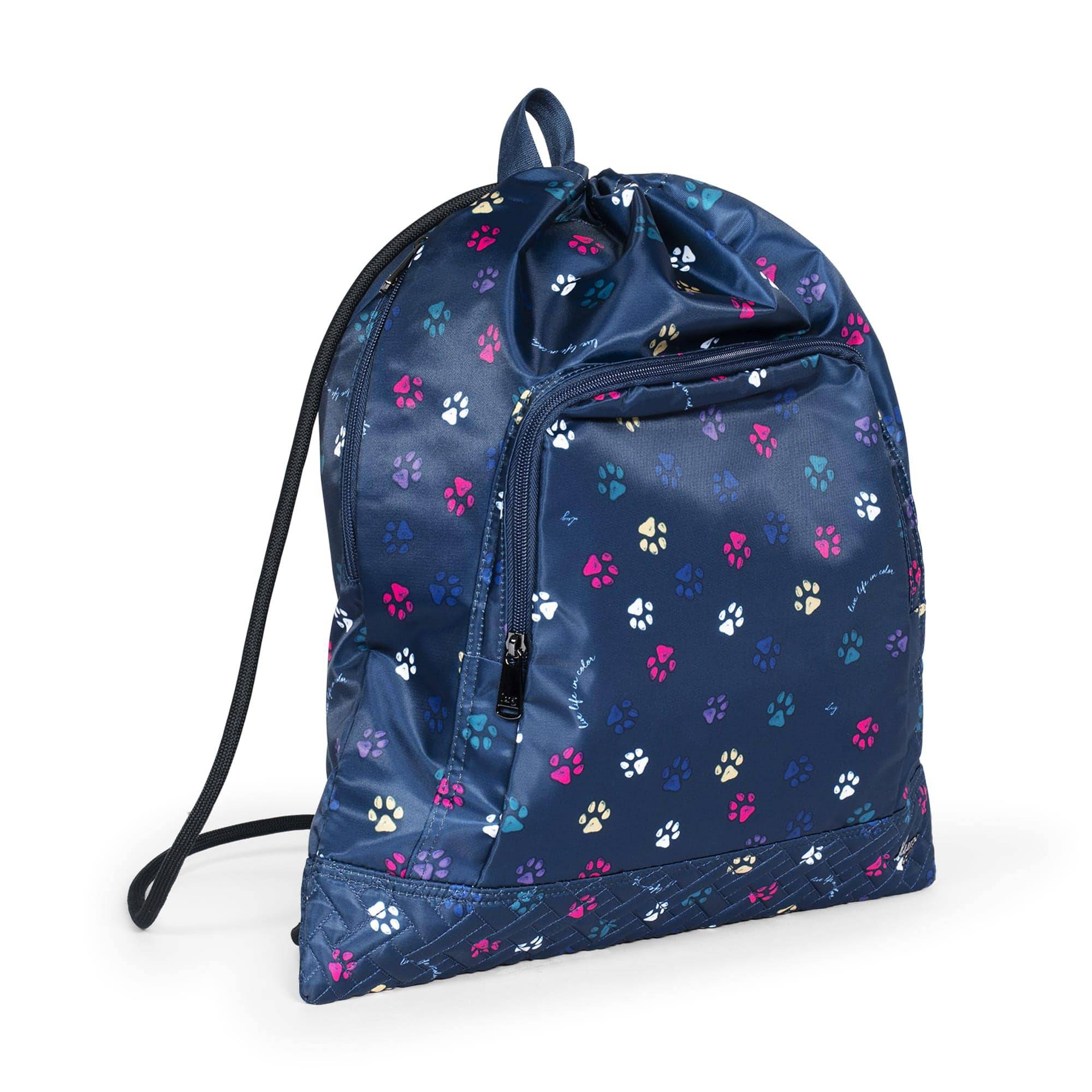 Jumping Jack Drawstring Backpack - PAWS NAVY - Jumpingjack_PawsNavy_02