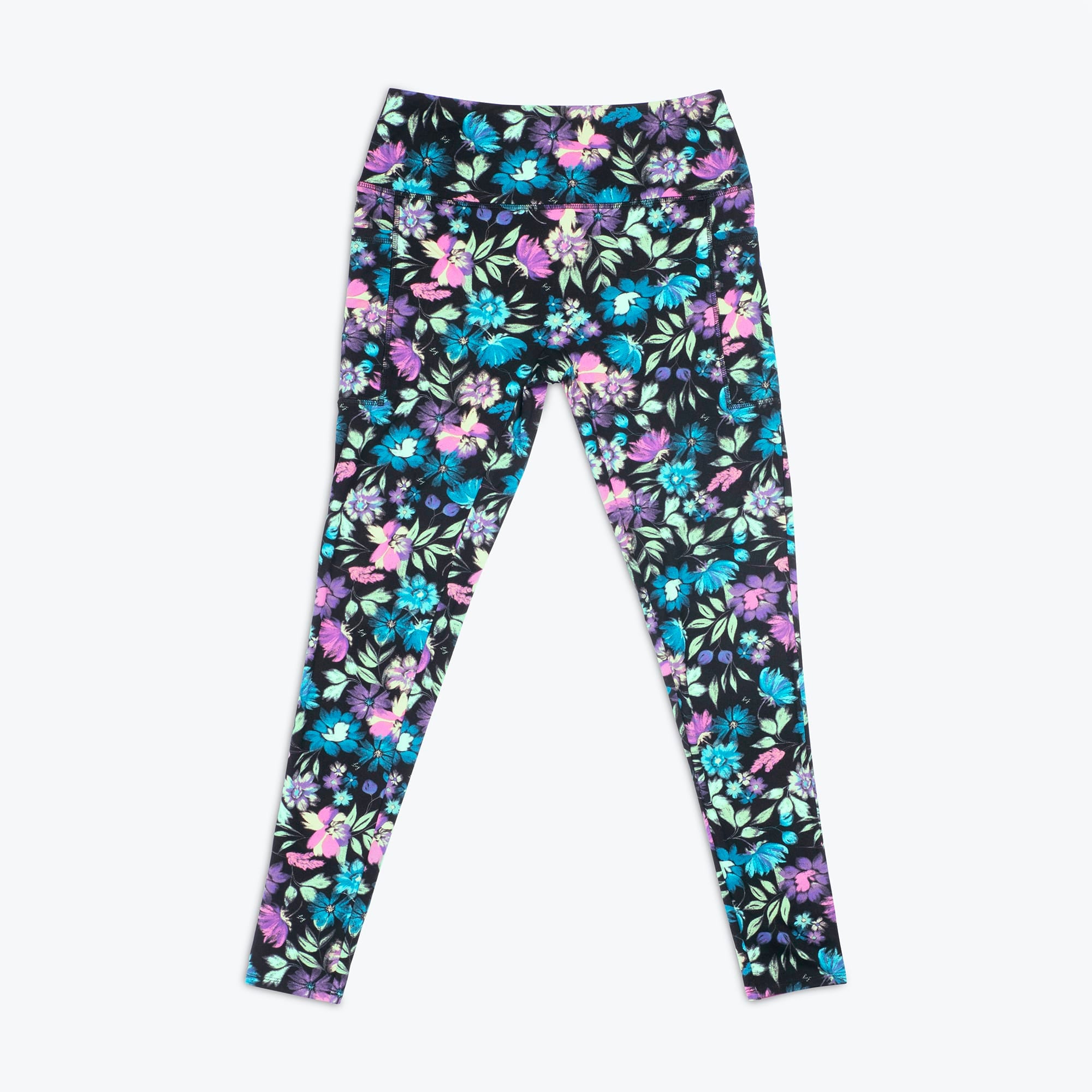 Lugging Ankle Leggings - Prints - BLOOM BLACK - Lugging_BloomBlack_Flatlay