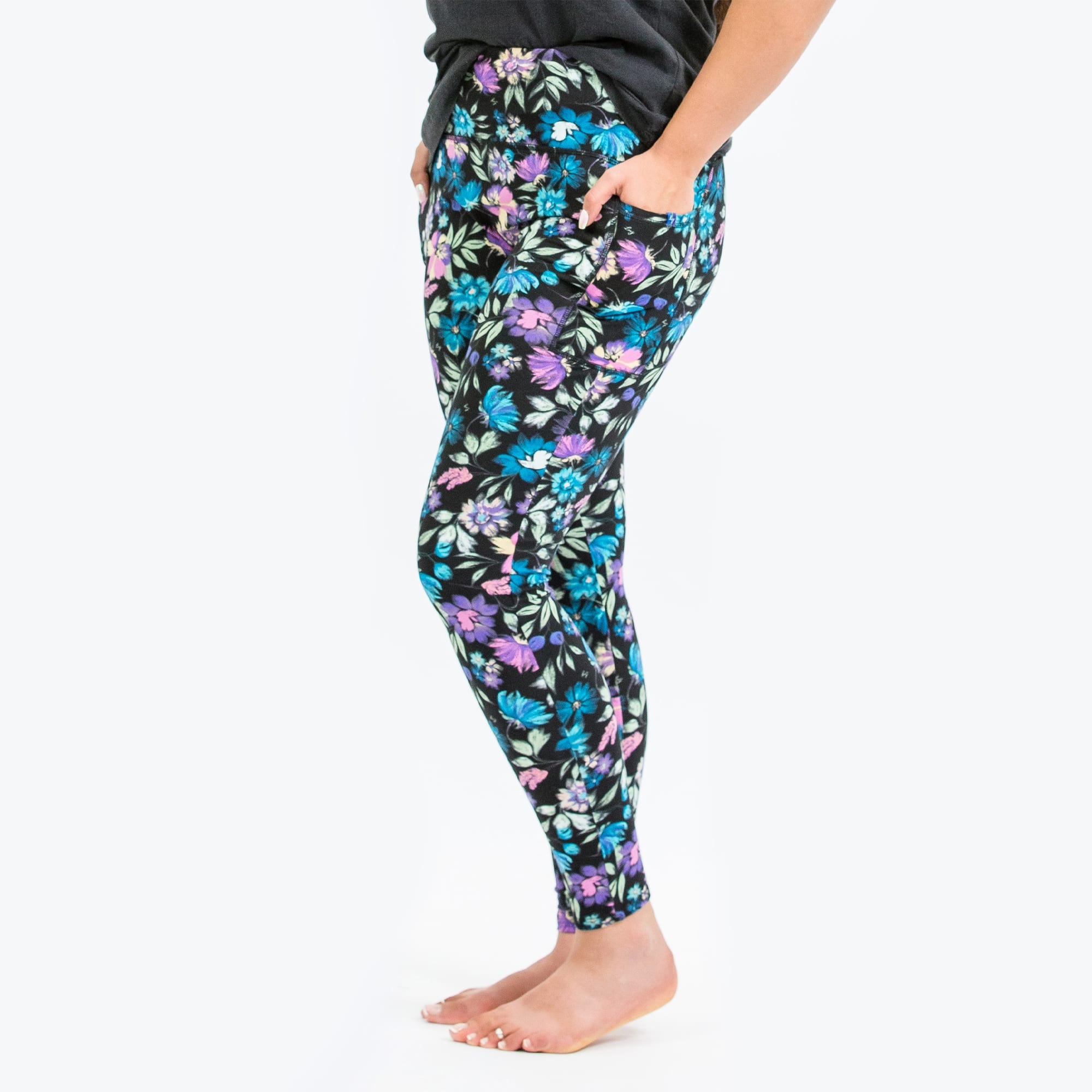 Lugging Ankle Leggings - Prints - BLOOM BLACK - Lugging_BloomBlack_S_04