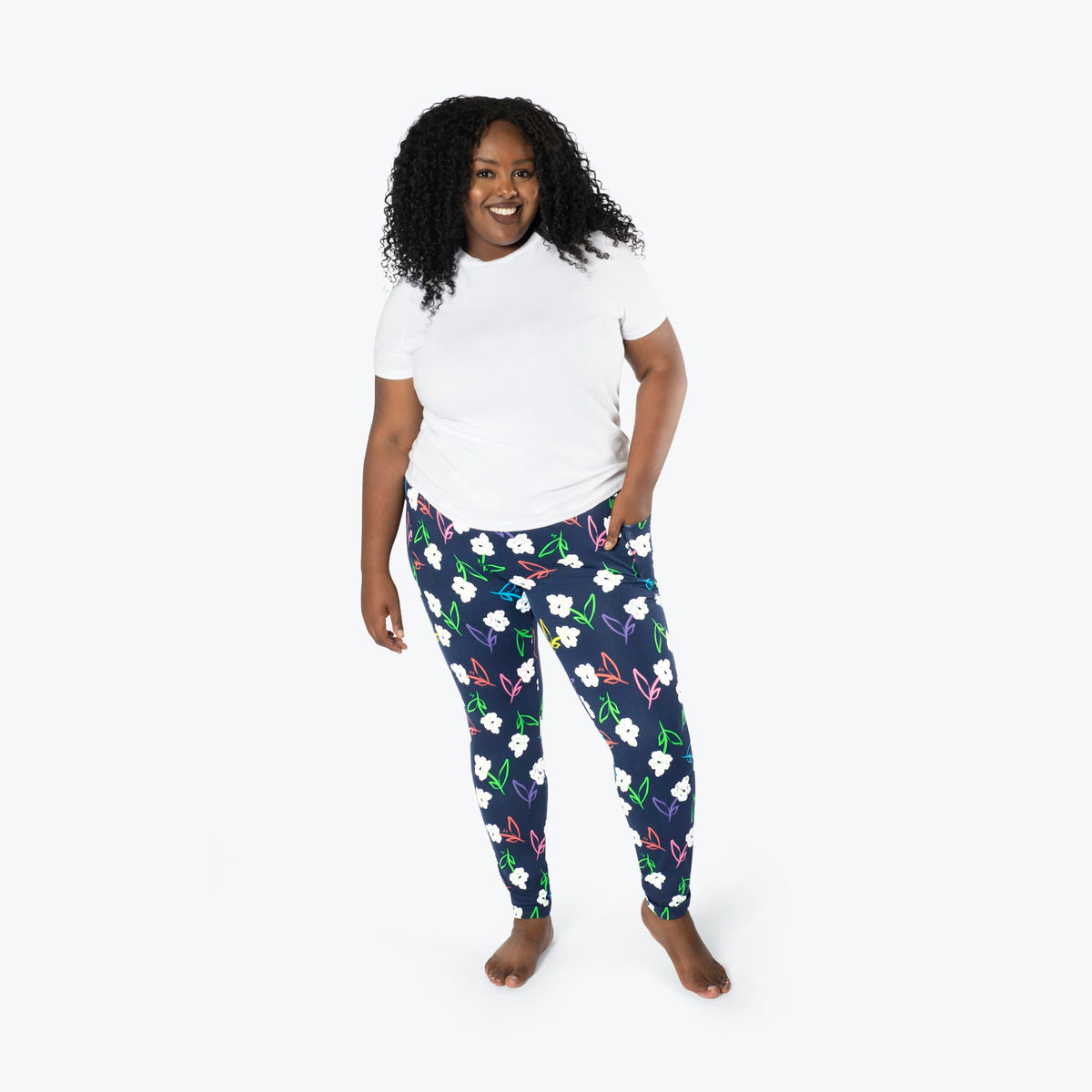 Lugging Ankle Leggings - Prints - BRIGHT FLORAL - Lugging_BrightFloral_XL_01a
