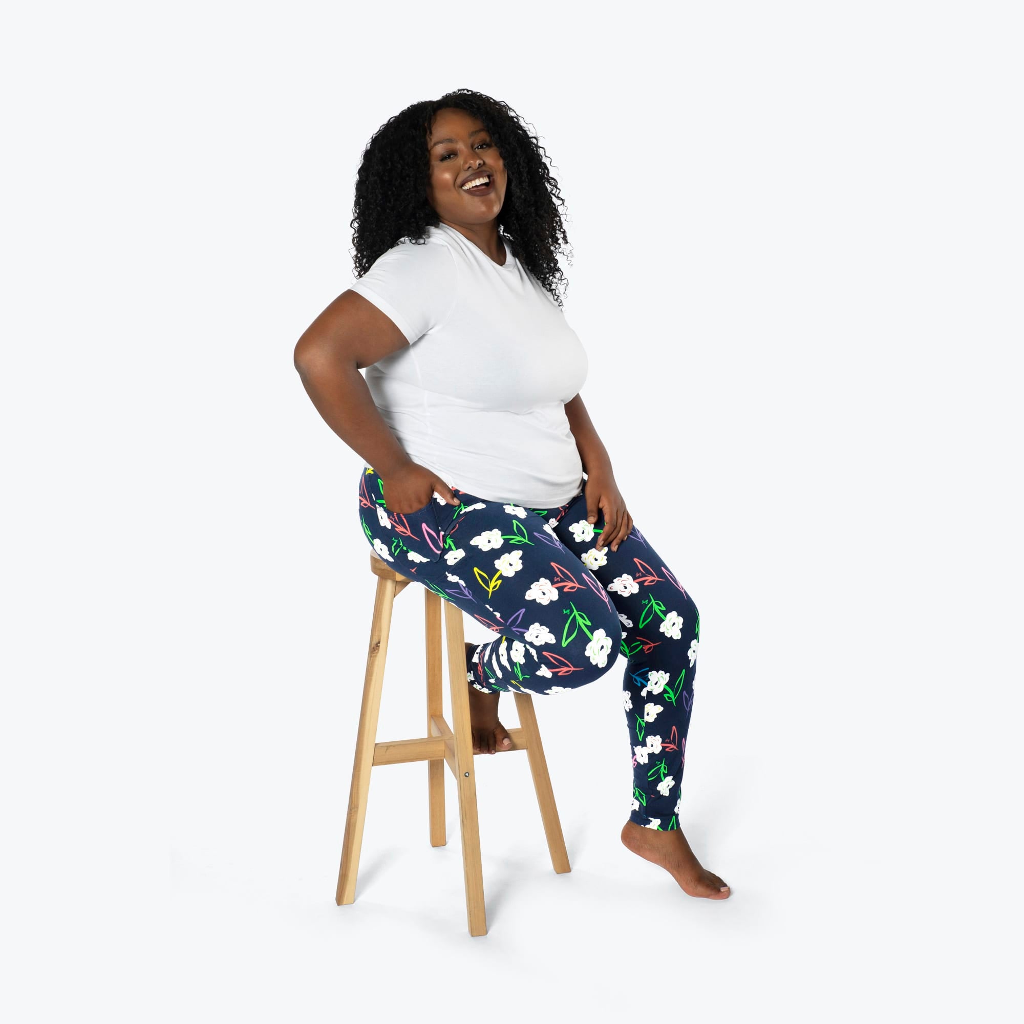 Lugging Ankle Leggings - Prints - BRIGHT FLORAL - Lugging_BrightFloral_XL_01b