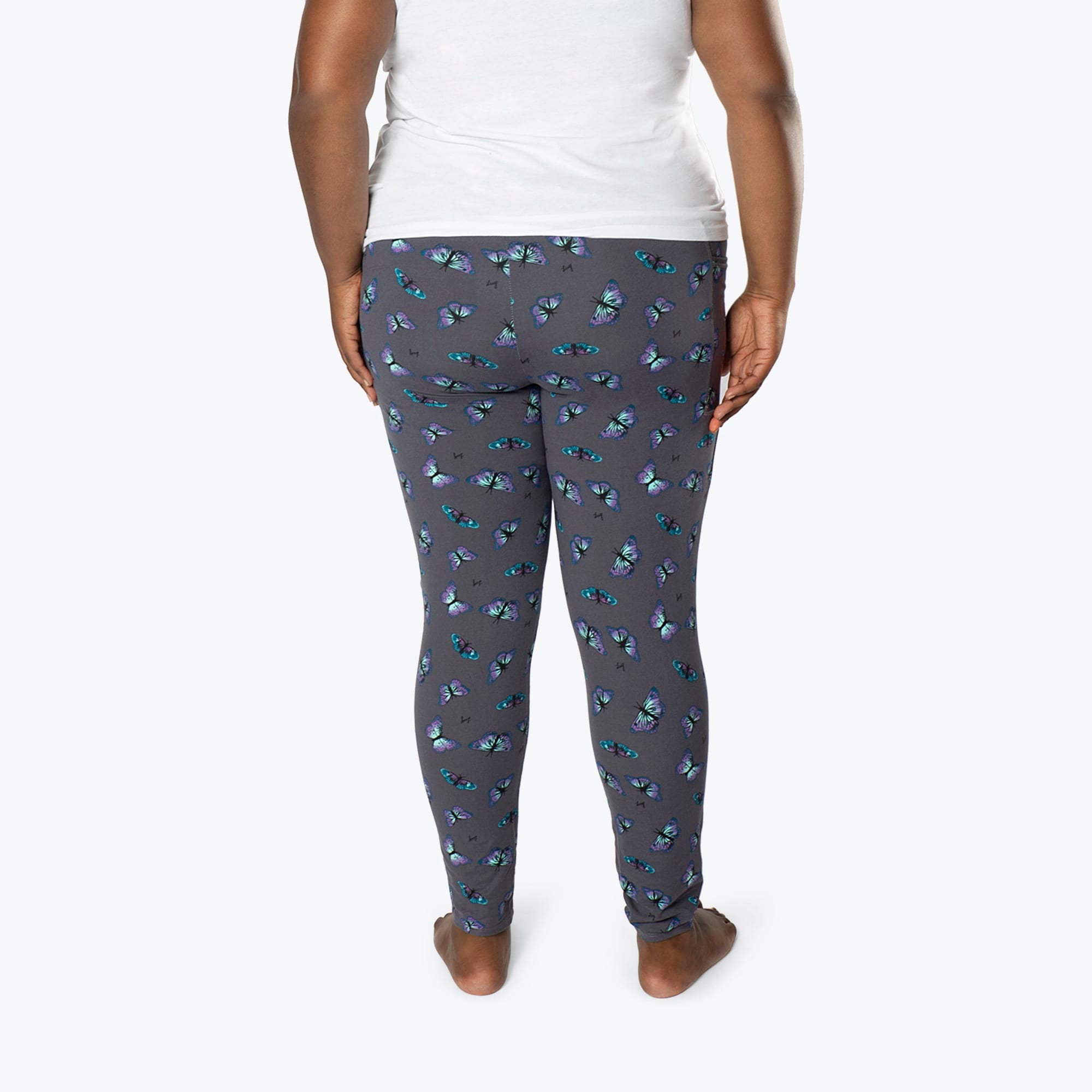 Lugging Ankle Leggings - Prints - BUTTERFLY GREY - Lugging_ButterflyGrey_XL_02