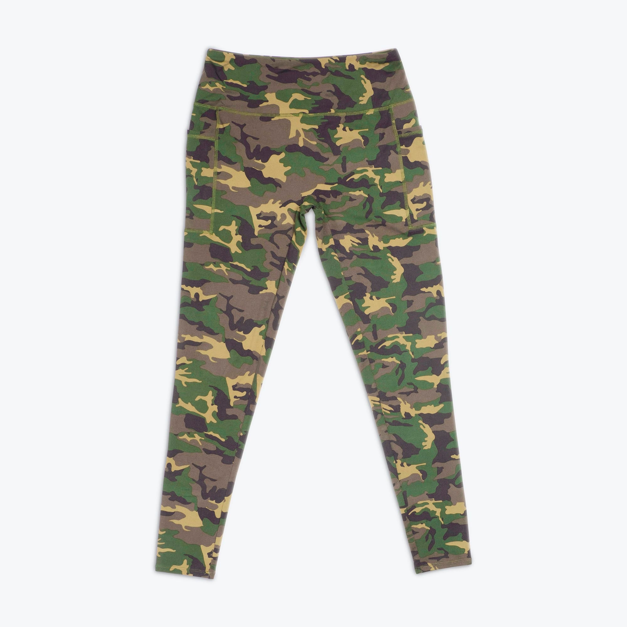 Lugging Ankle Leggings - Prints - CAMO GREEN - Lugging_CamoGreen_Flatlay