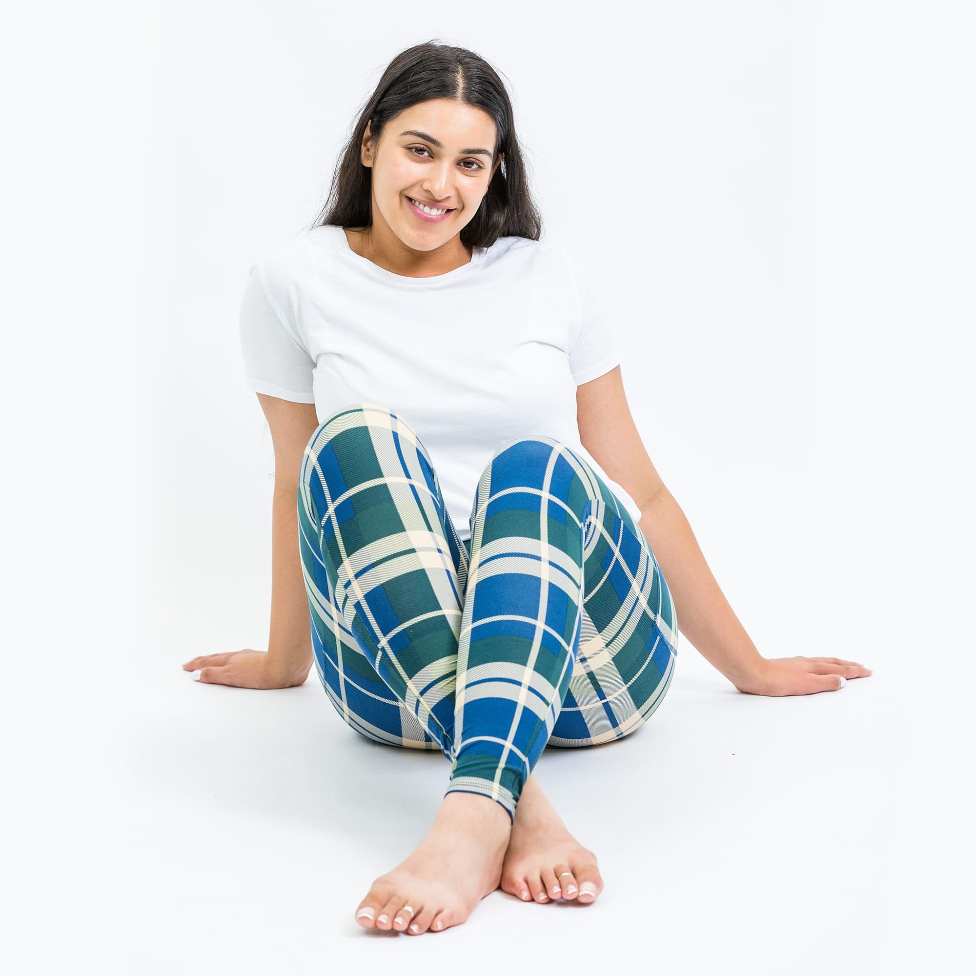 Lugging Ankle Leggings - Prints - FLANNEL PLAID NAVY - Lugging_FlannelPlaid_S_01