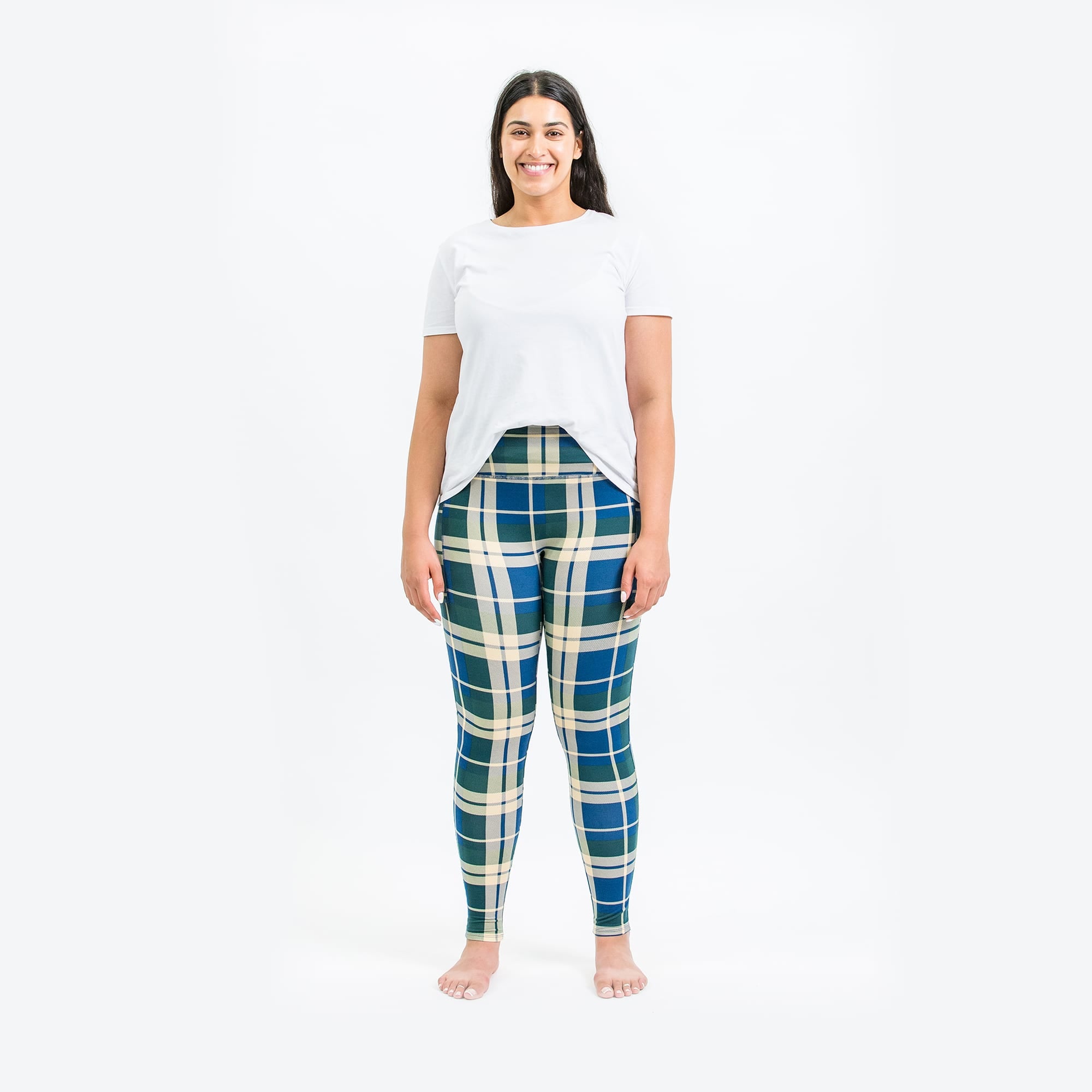 Lugging Ankle Leggings - Prints - FLANNEL PLAID NAVY - Lugging_FlannelPlaid_S_02