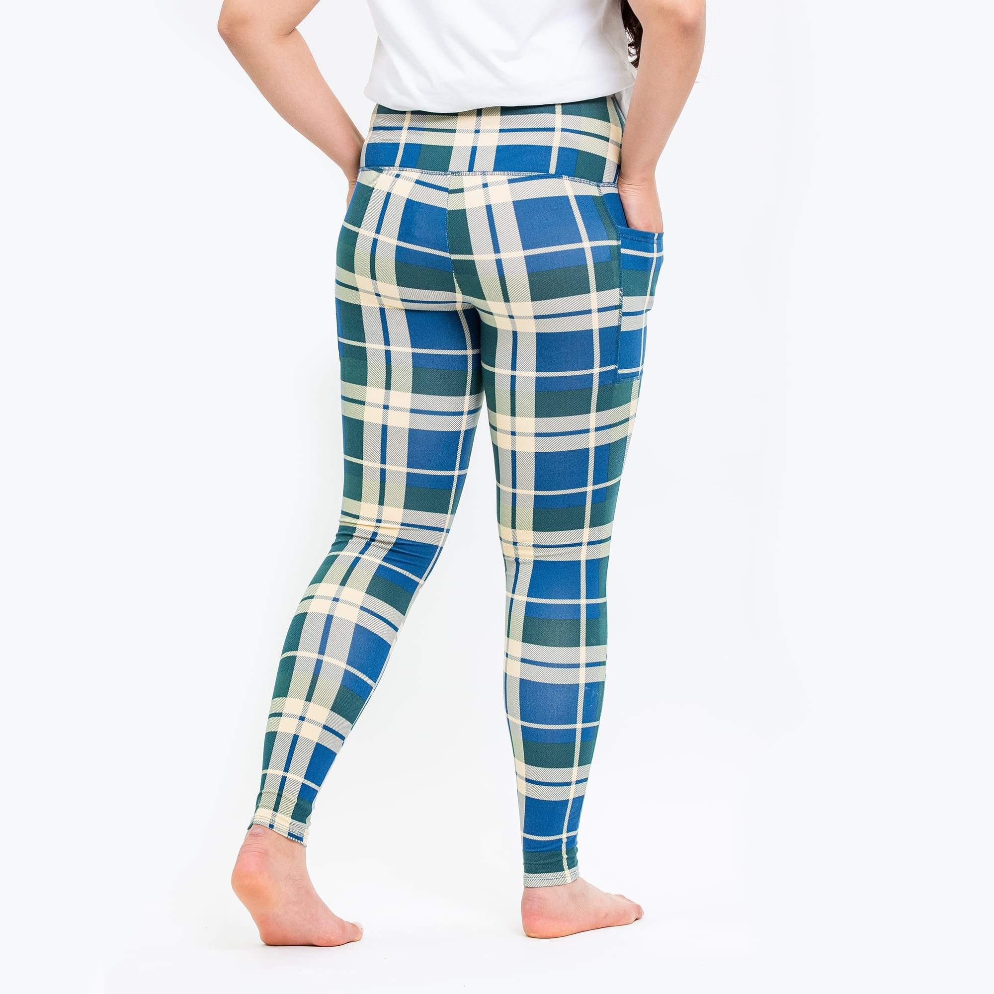 Lugging Ankle Leggings - Prints - FLANNEL PLAID NAVY - Lugging_FlannelPlaid_S_03