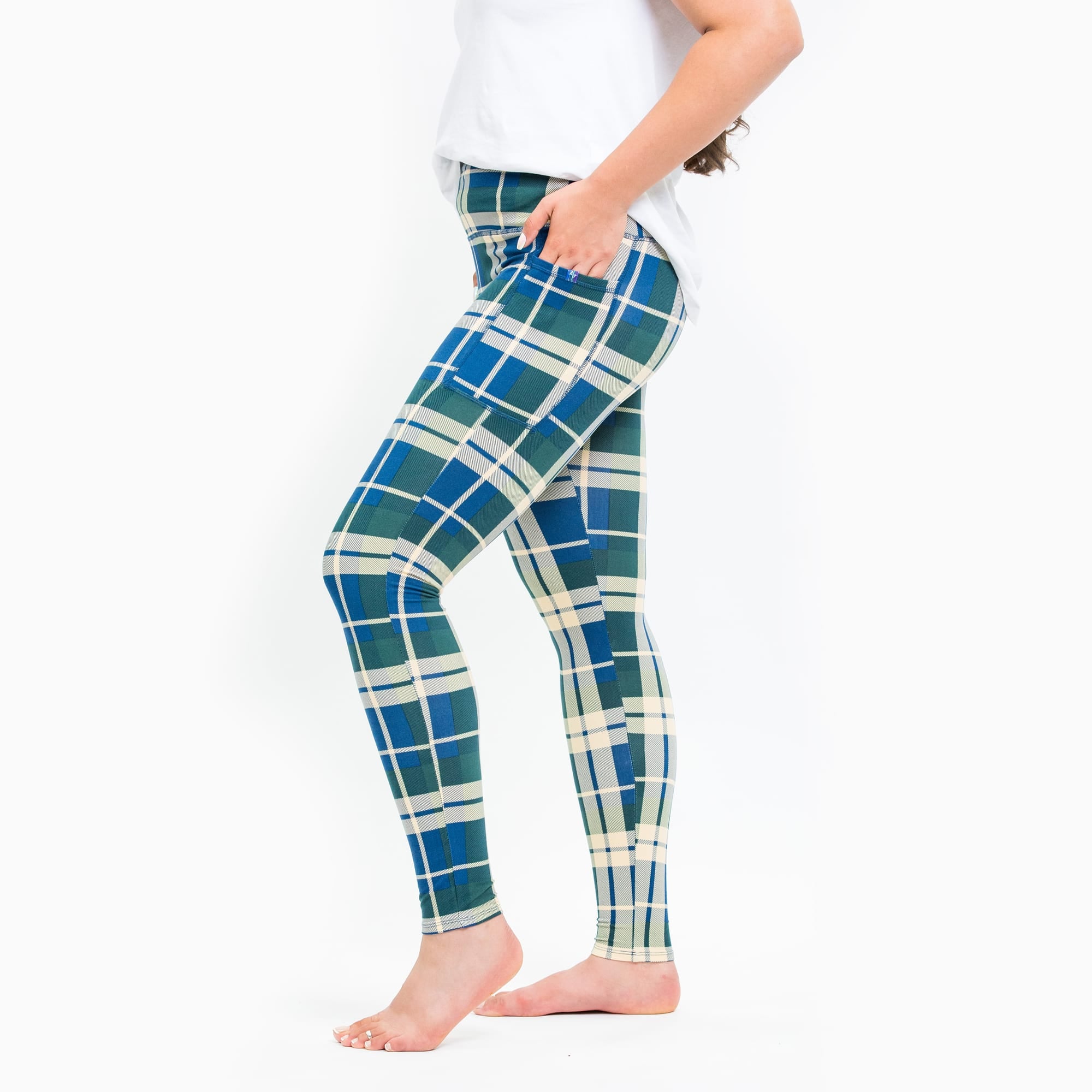 Lugging Ankle Leggings - Prints - FLANNEL PLAID NAVY - Lugging_FlannelPlaid_S_04