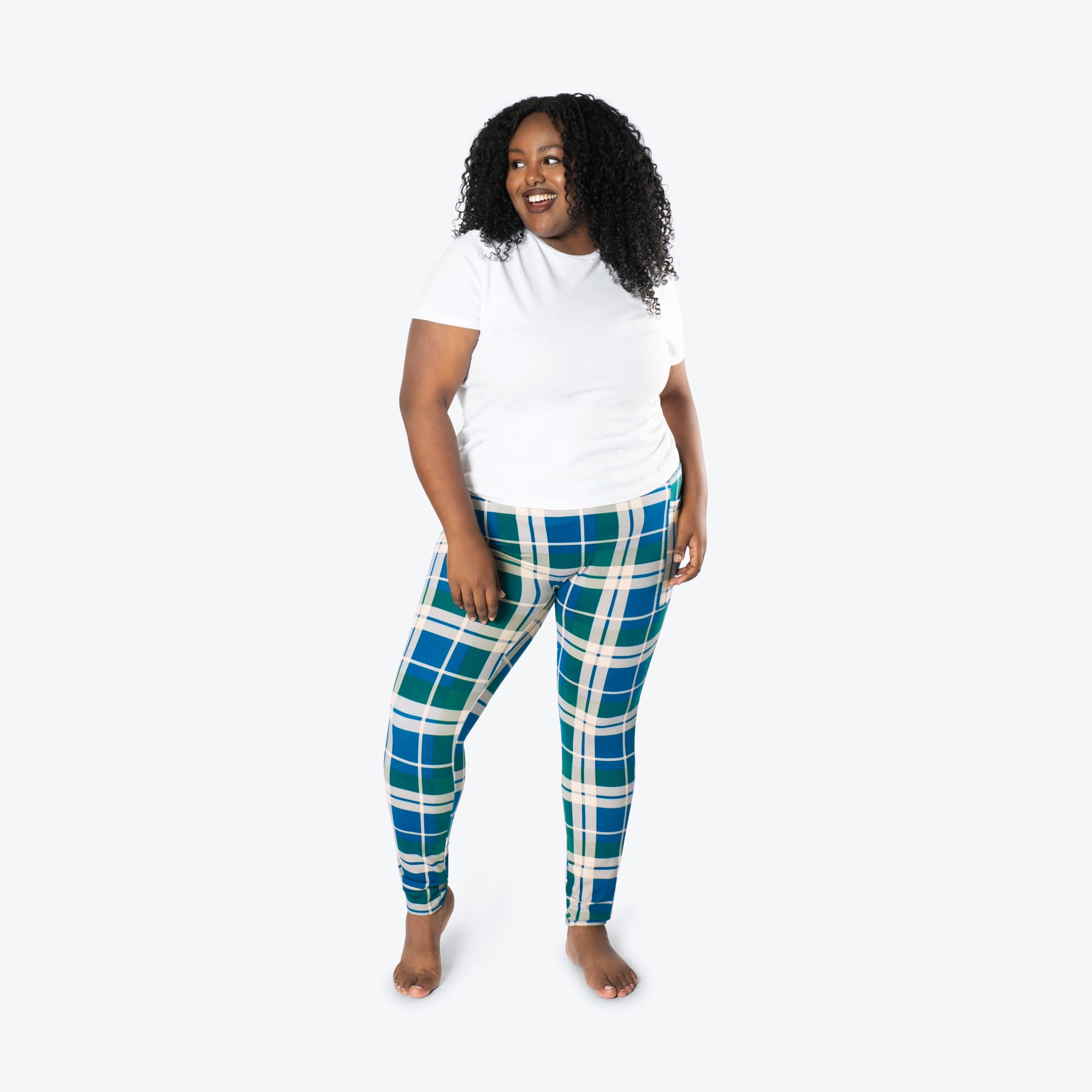 Lugging Ankle Leggings - Prints - FLANNEL PLAID NAVY - Lugging_FlannelPlaid_XL_01a