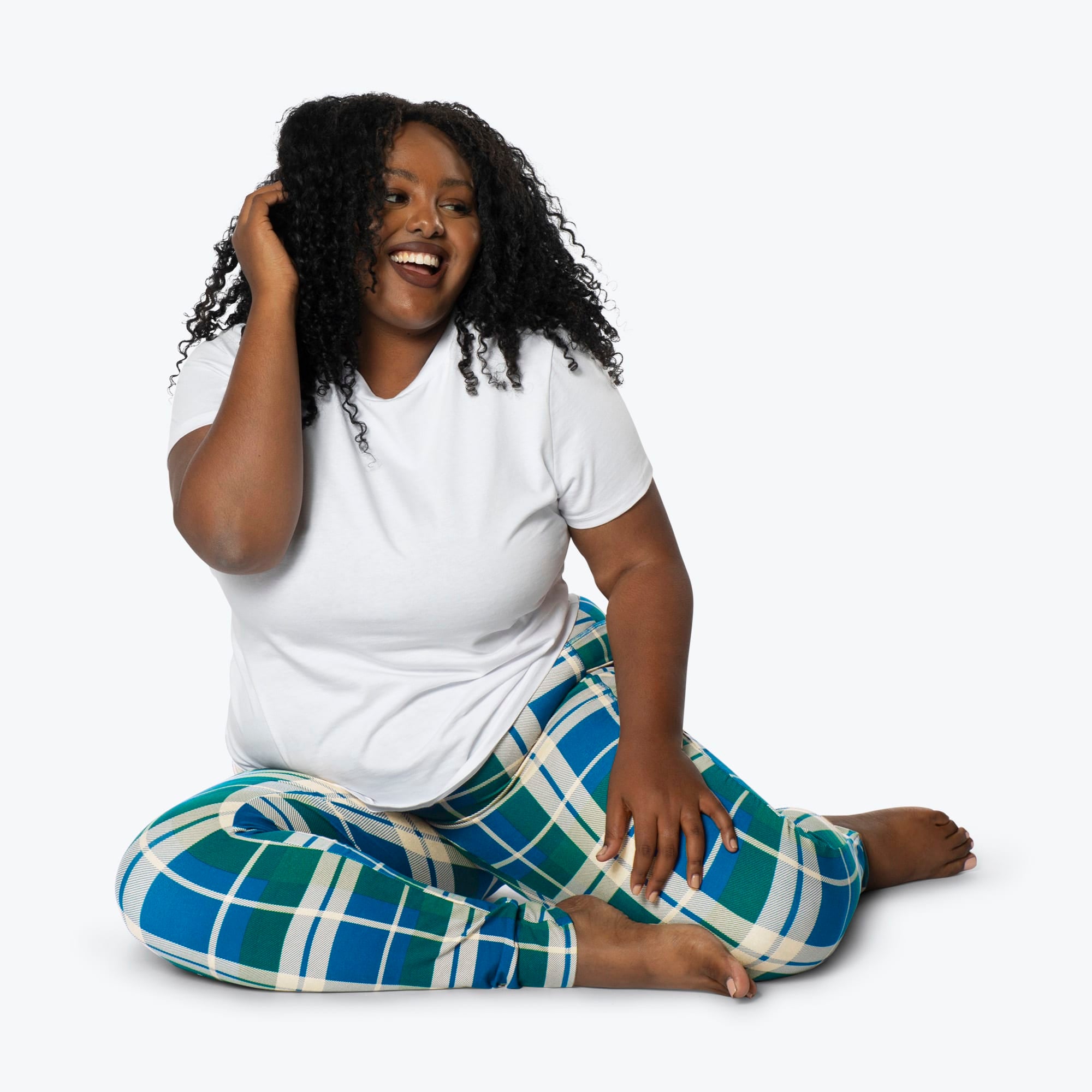 Lugging Ankle Leggings - Prints - FLANNEL PLAID NAVY - Lugging_FlannelPlaid_XL_01b