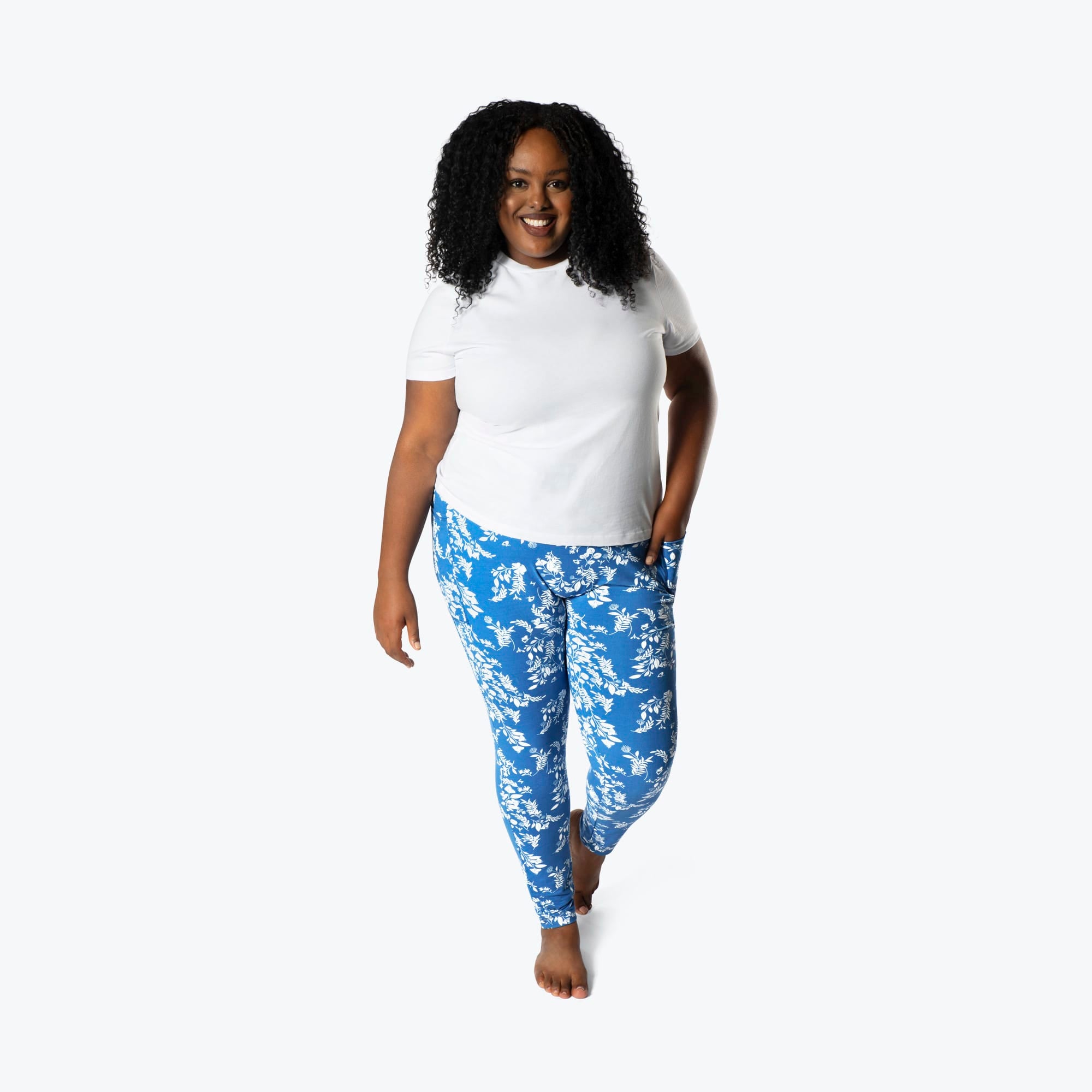 Lugging Ankle Leggings - Prints - FLOURISH BLUE - Lugging_FlourishBlue_XL_01a