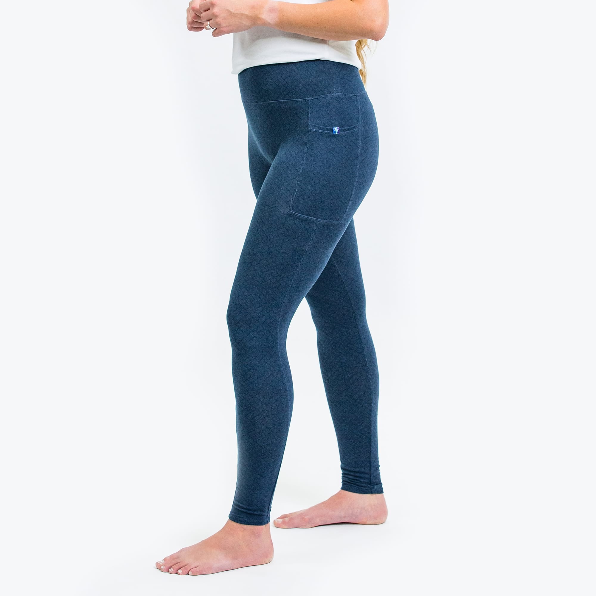 Lugging Ankle Leggings - Solids - NAVY - Lugging_Navy_S_04