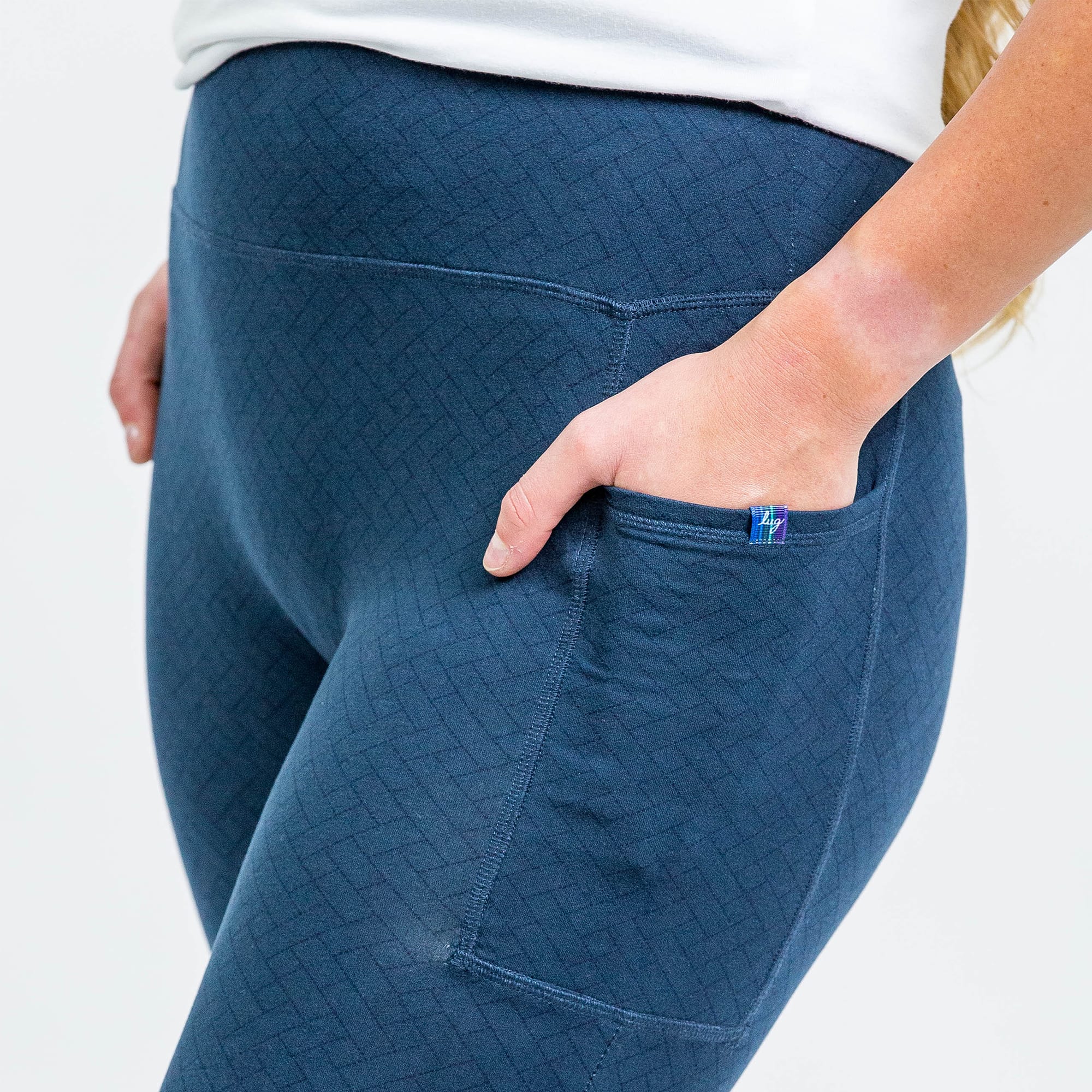 Lugging Ankle Leggings - Solids - NAVY - Lugging_Navy_S_05_jpg