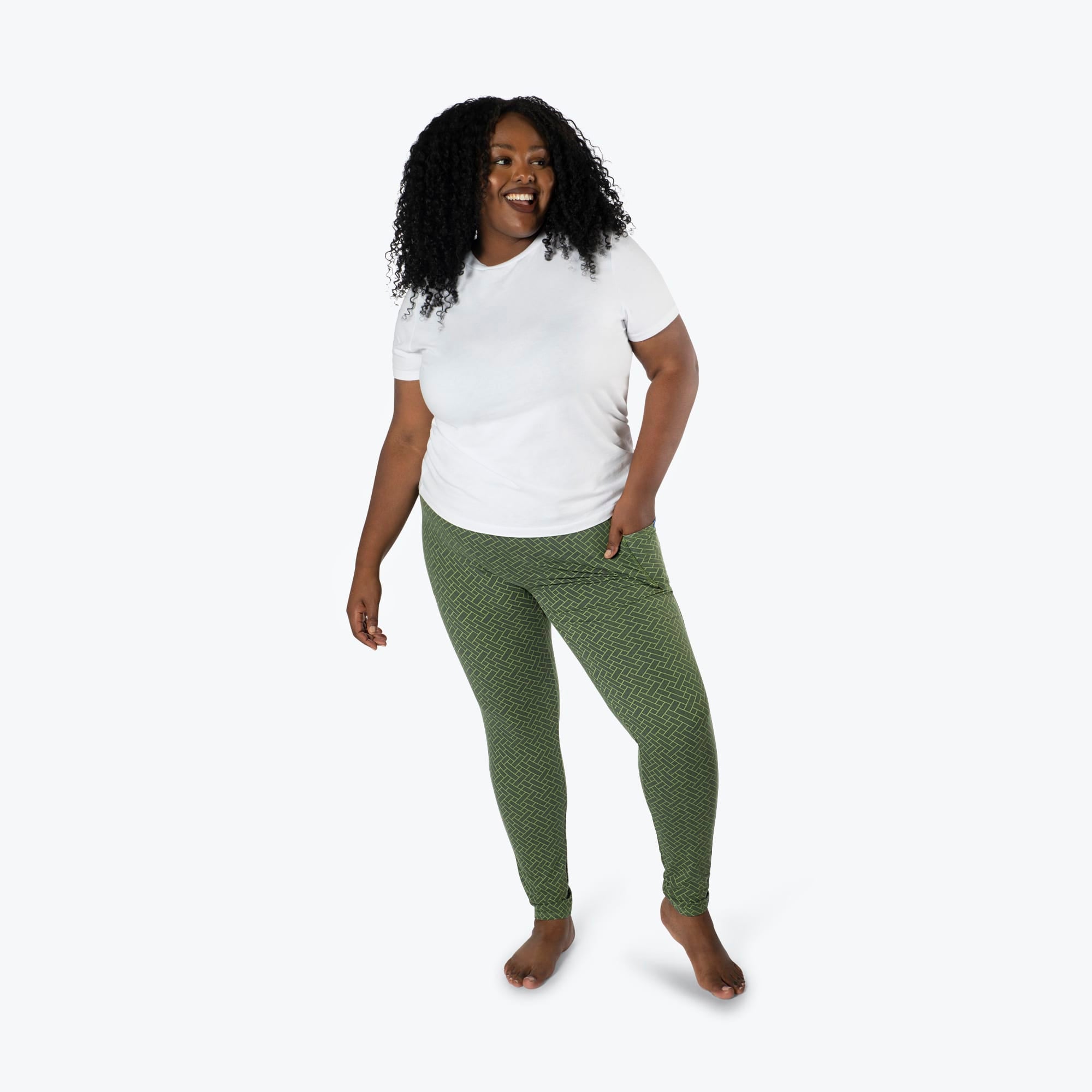 Lugging Ankle Leggings - Solids - OLIVE GREEN - Lugging_OliveGreen_XL_01a