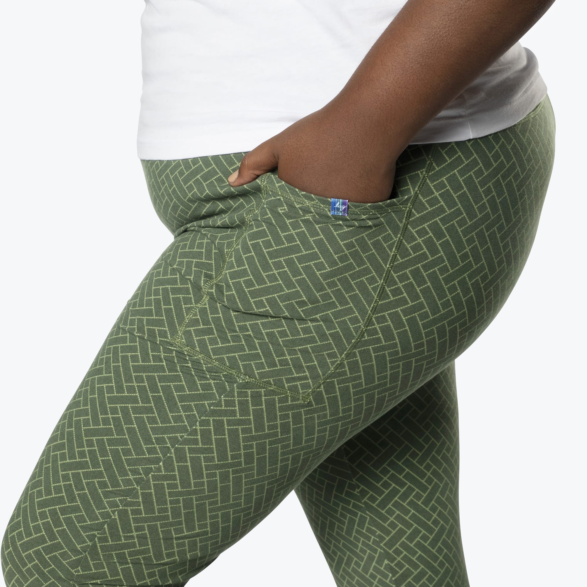 Lugging Ankle Leggings - Solids - OLIVE GREEN - Lugging_OliveGreen_XL_04