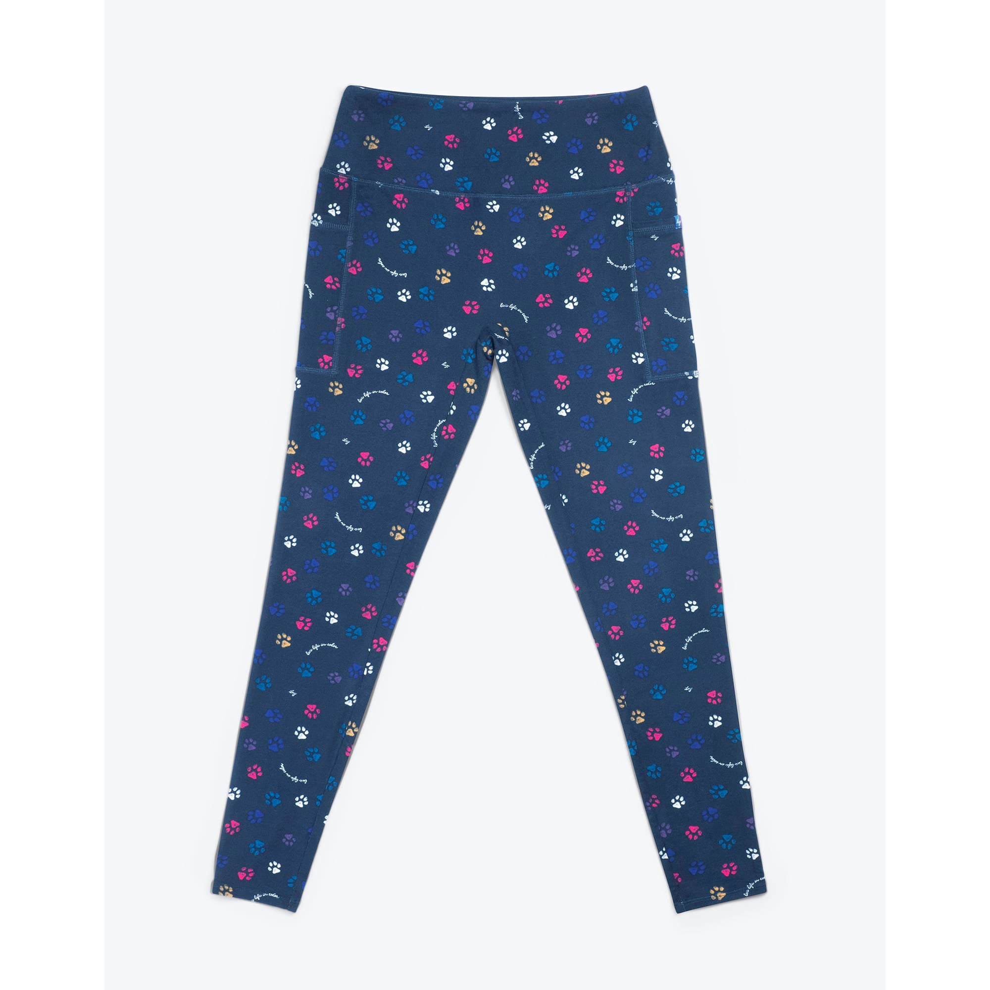 Lugging Ankle Leggings - Prints - PAWS NAVY - Lugging_PawsNavy_Flatlay