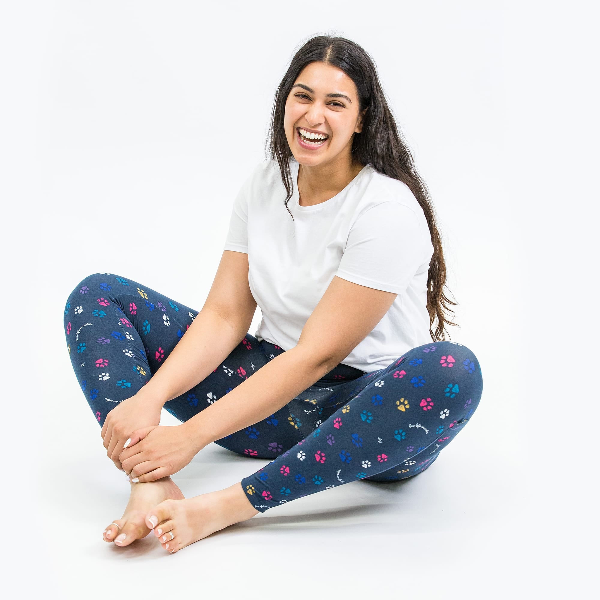 Lugging Ankle Leggings - Prints - PAWS NAVY - Lugging_PawsNavy_S_01