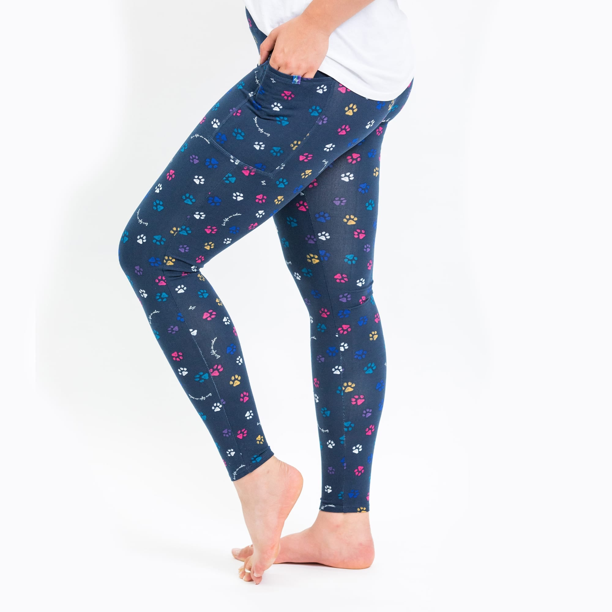 Lugging Ankle Leggings - Prints - PAWS NAVY - Lugging_PawsNavy_S_04