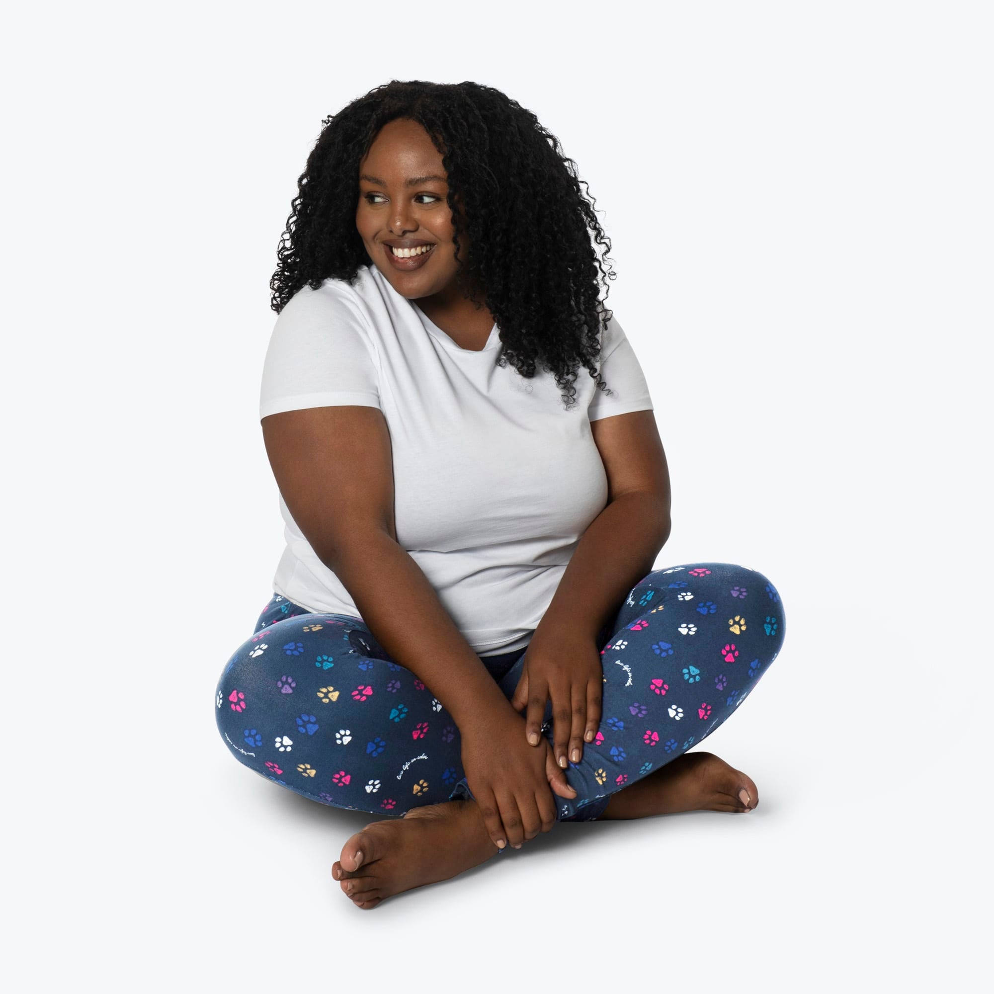 Lugging Ankle Leggings - Prints - PAWS NAVY - Lugging_PawsNavy_XL_01b