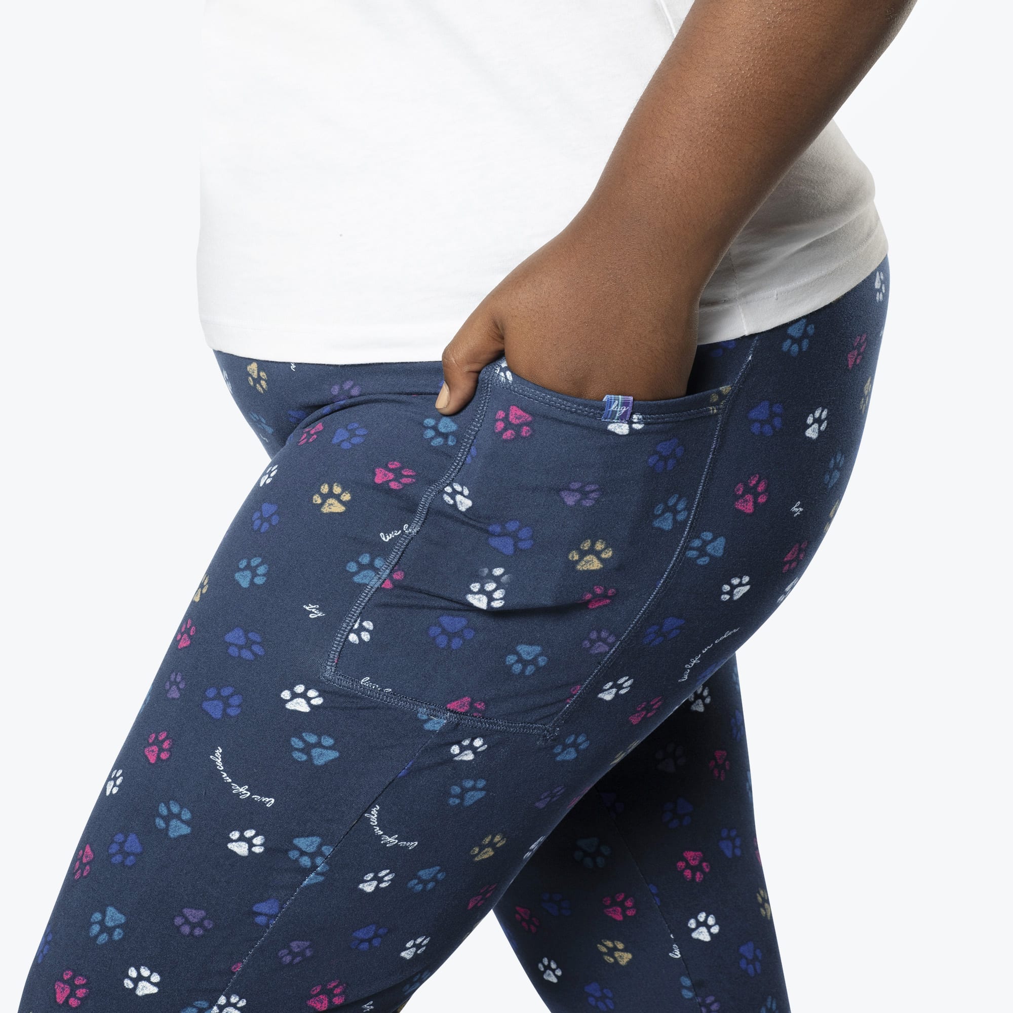 Lugging Ankle Leggings - Prints - PAWS NAVY - Lugging_PawsNavy_XL_04