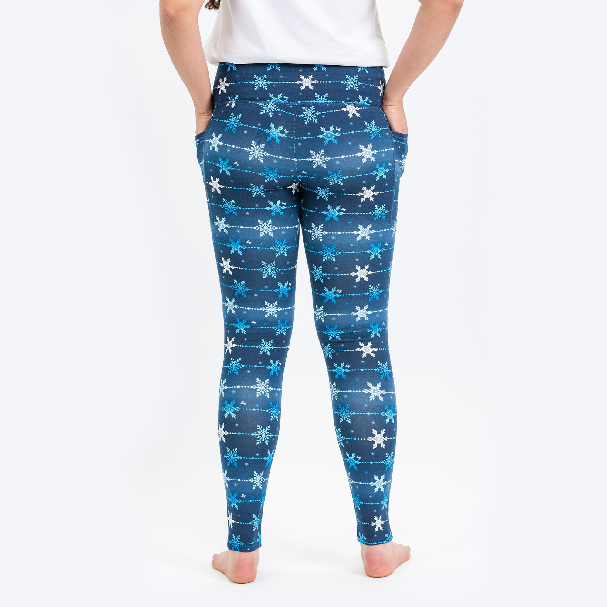 Lugging Ankle Leggings - Prints - SNOWFLAKE NAVY - Lugging_SnowflakeNavy_S_03