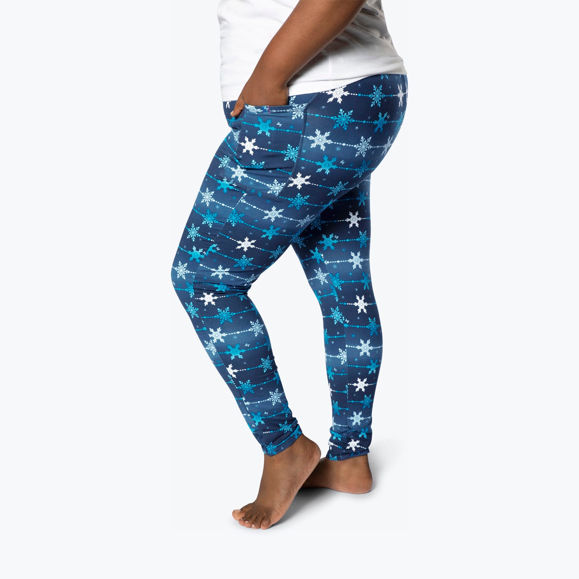 Lugging Ankle Leggings - Prints - SNOWFLAKE NAVY - Lugging_SnowflakeNavy_XL_03