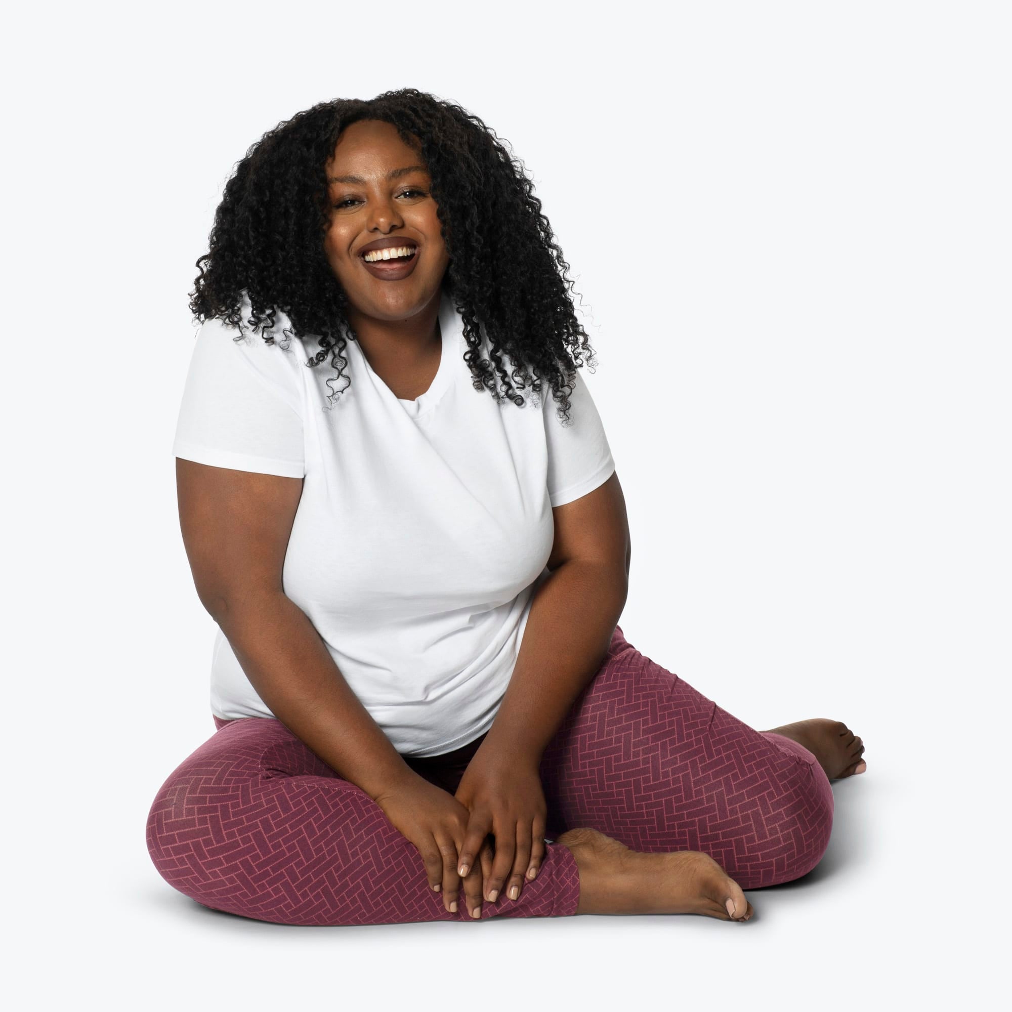 Lugging Ankle Leggings - Solids - WINE RED - Lugging_WineRed_XL_01b