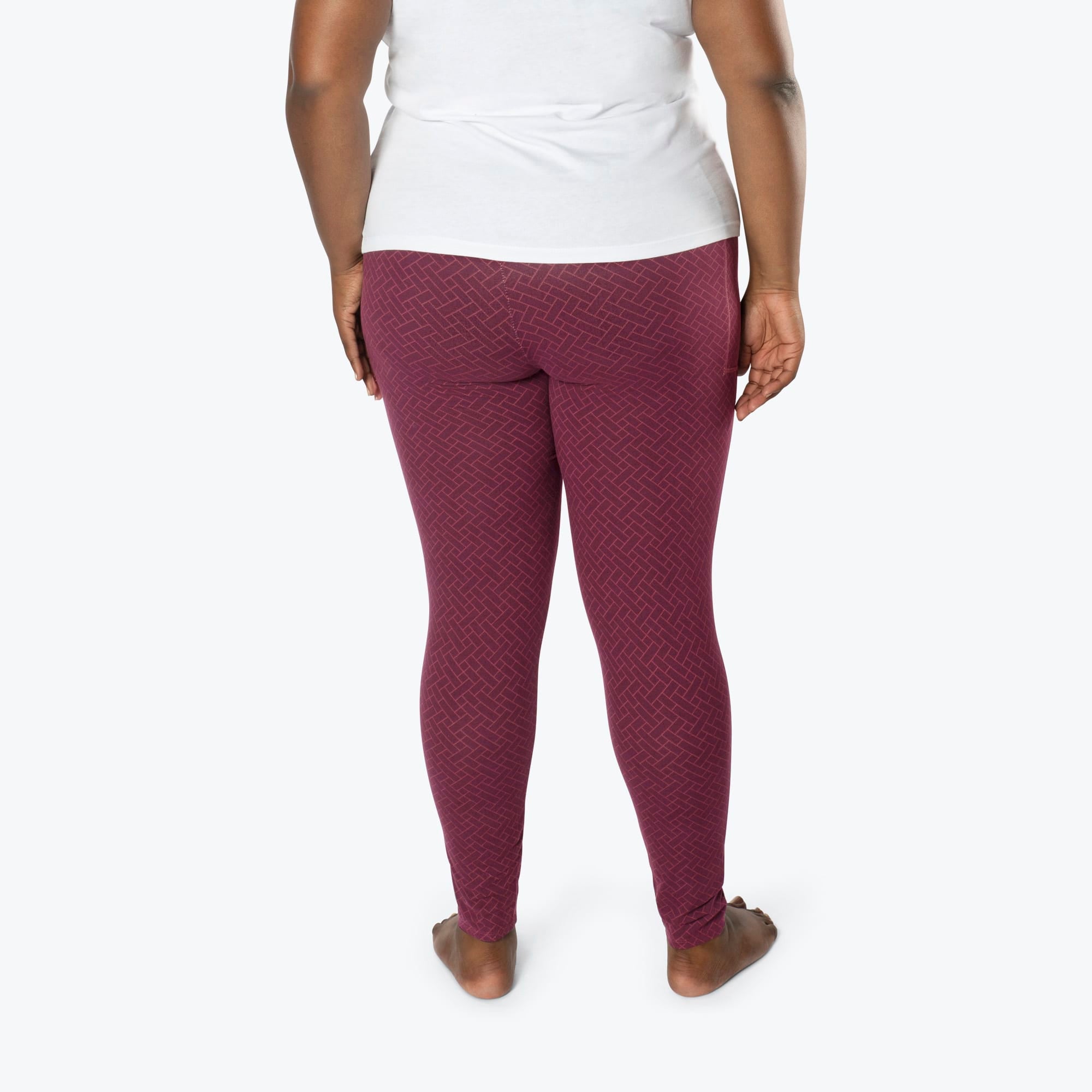 Lugging Ankle Leggings - Solids - WINE RED - Lugging_WineRed_XL_02